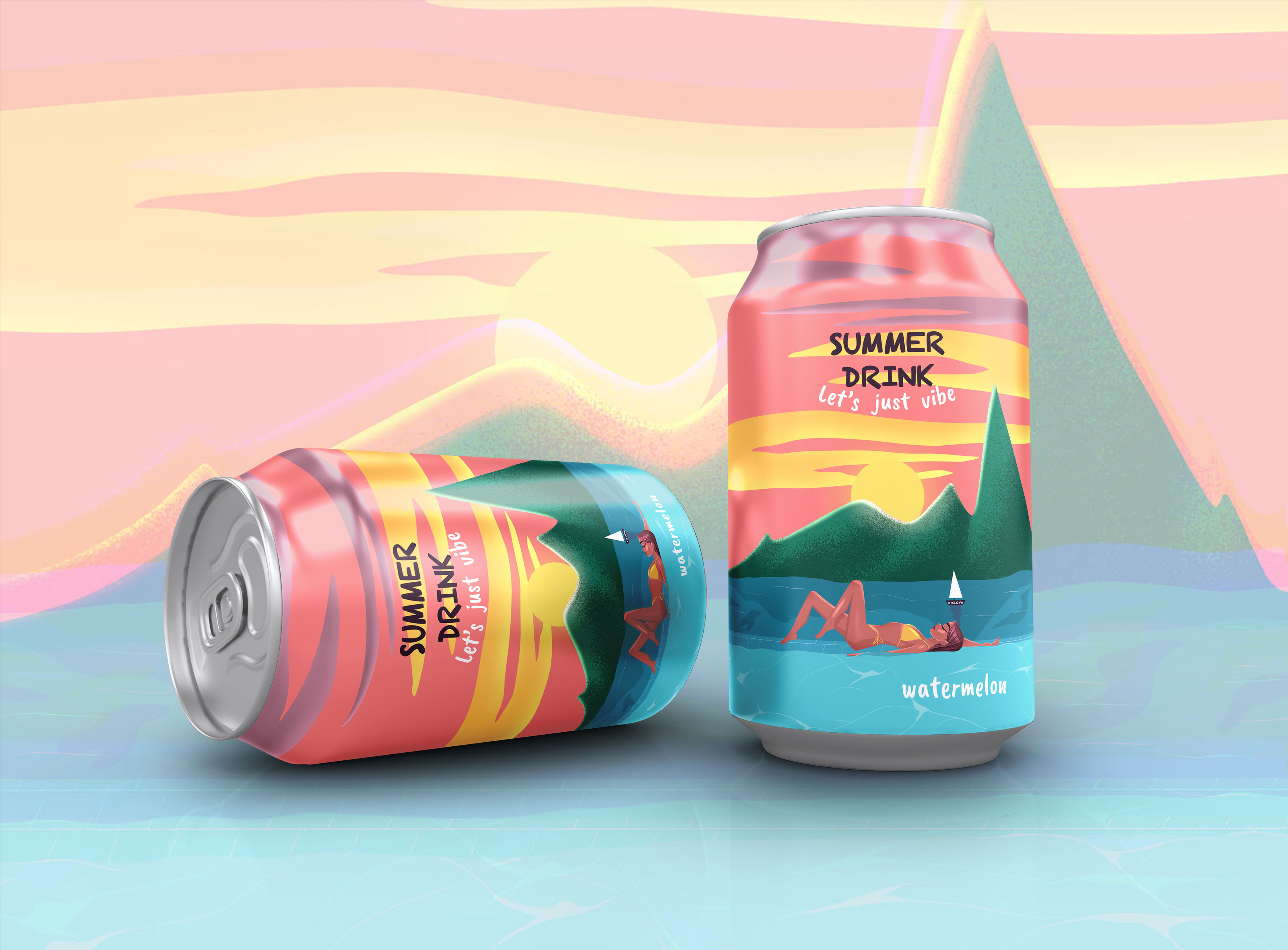 Summer drink | Дизайн упаковки — Изображение №12 — Брендинг, Иллюстрация на Dprofile