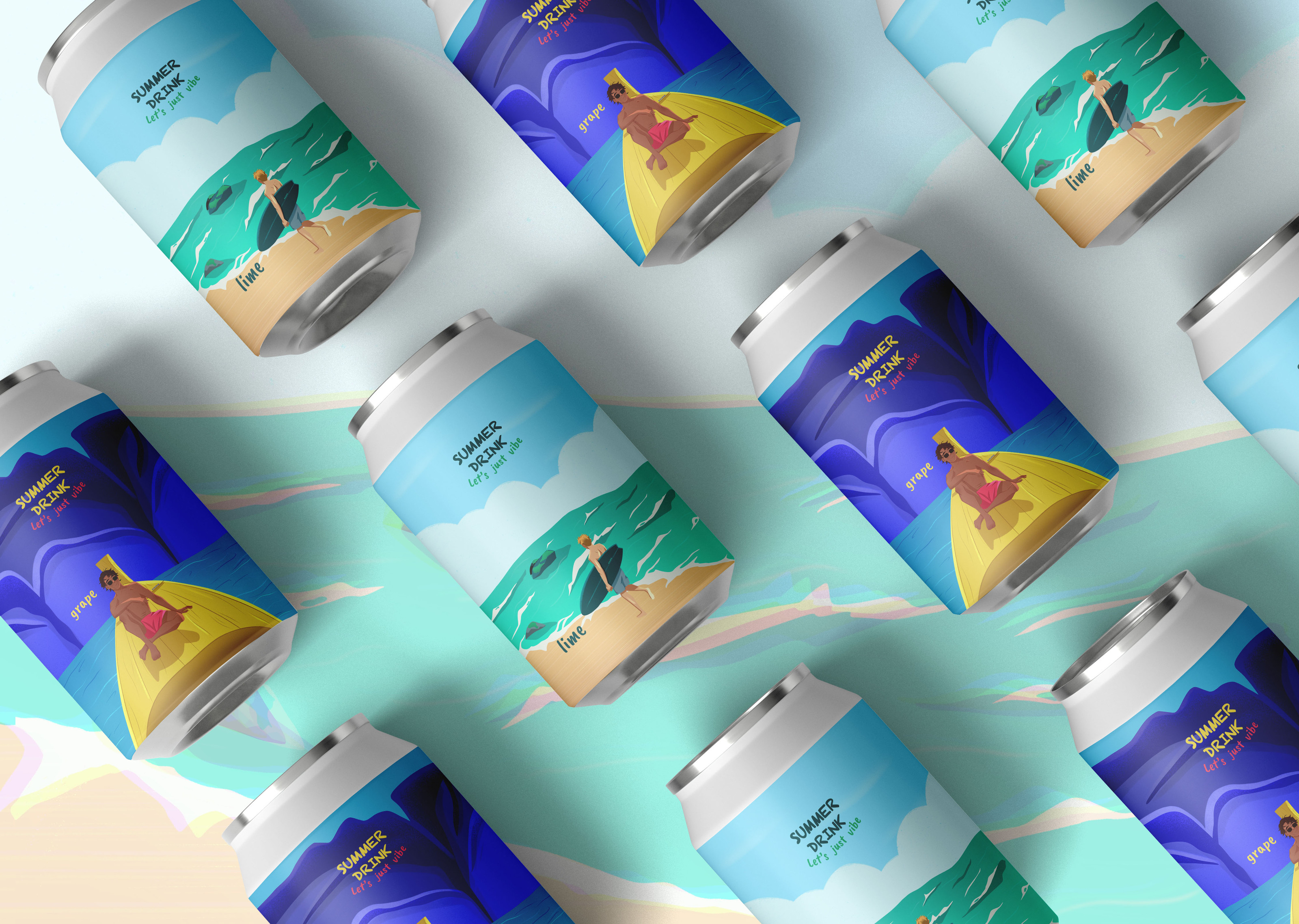 Summer drink | Дизайн упаковки — Изображение №4 — Брендинг, Иллюстрация на Dprofile