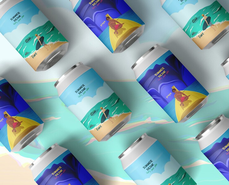 Summer drink | Дизайн упаковки — Брендинг, Иллюстрация на Dprofile