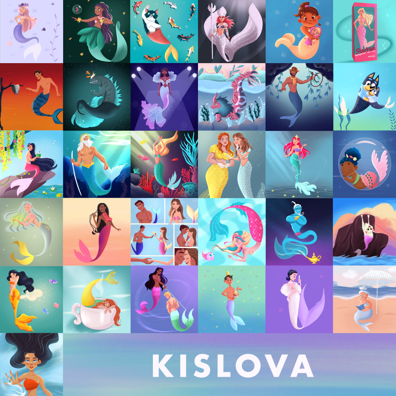 Русалки | Mermay 2024 — Изображение №38 — Иллюстрация на Dprofile