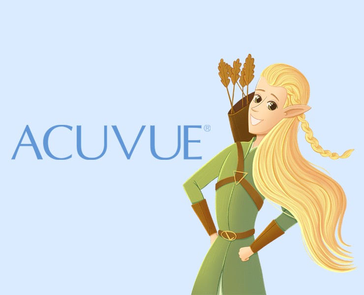 Рекламная иллюстрация для бренда Acuvue — Брендинг, Иллюстрация на Dprofile