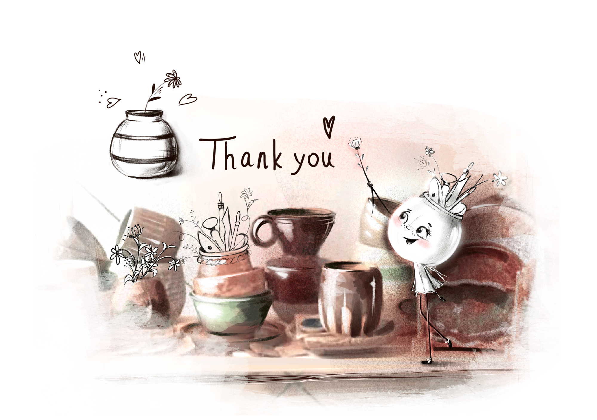 Сharacter for a pottery workshop — Изображение №13 — Иллюстрация на Dprofile
