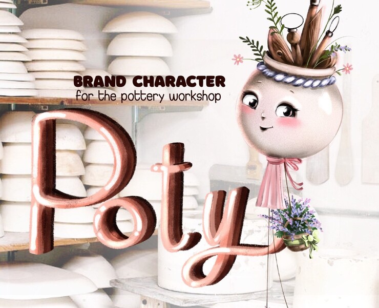 Сharacter for a pottery workshop — Иллюстрация на Dprofile