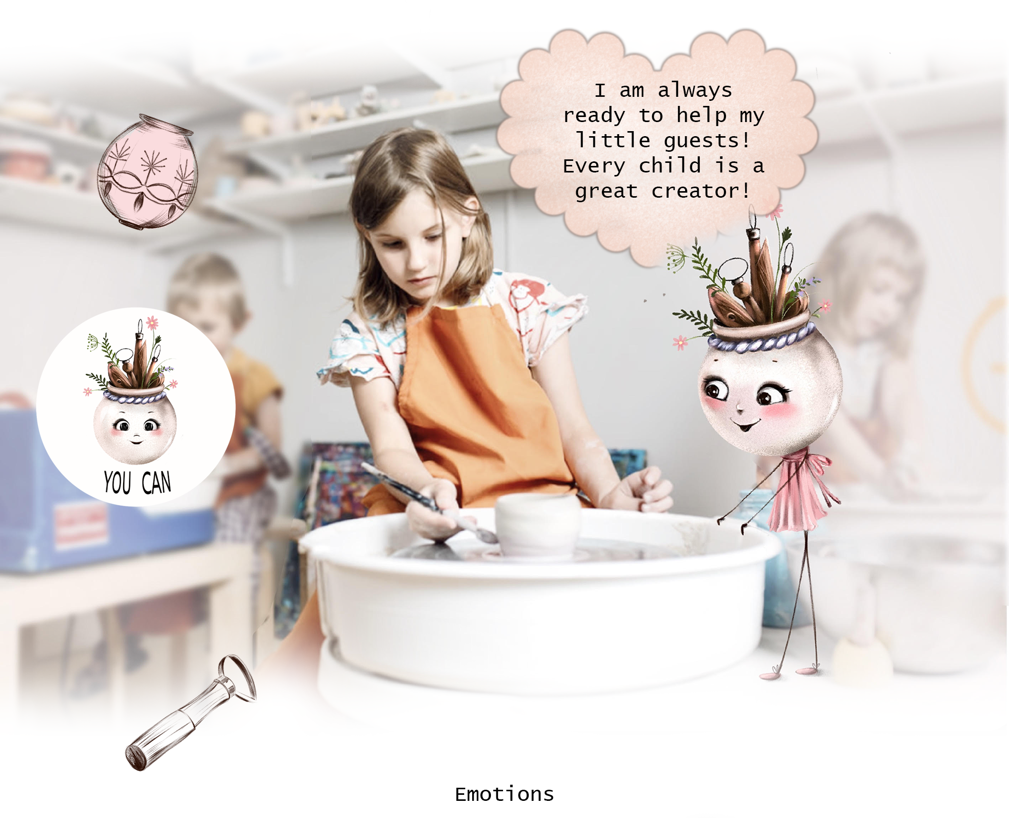 Сharacter for a pottery workshop — Изображение №6 — Иллюстрация на Dprofile