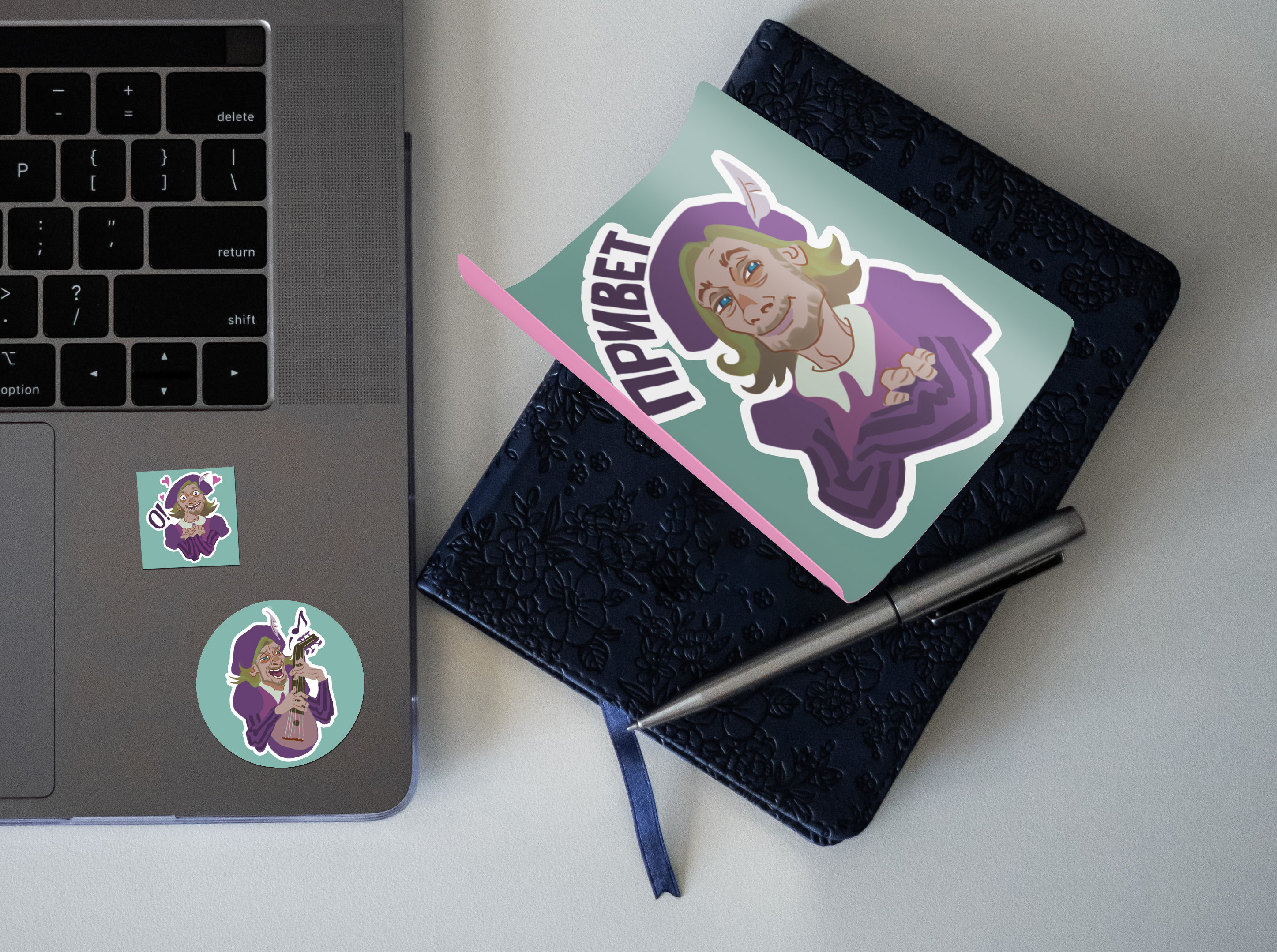 Стикерпак "Бравый бард" — Изображение №5 — Брендинг, Иллюстрация на Dprofile