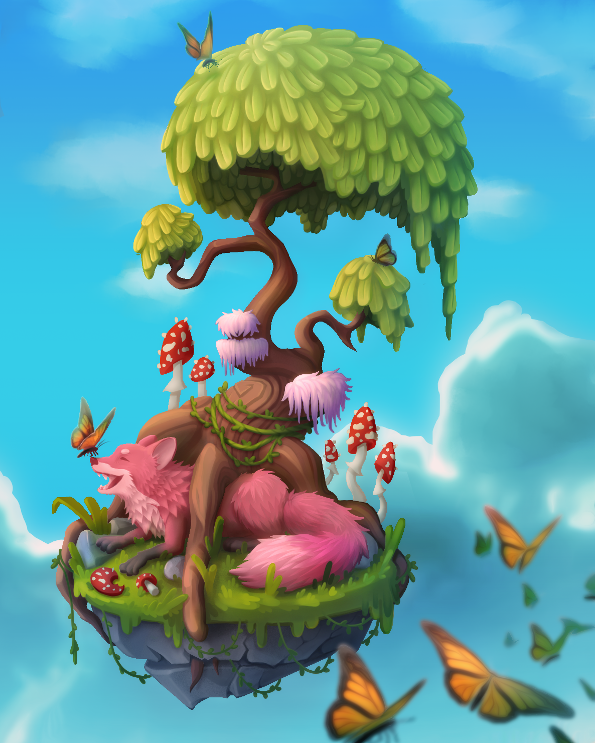 Лис на острове — Изображение №13 — Иллюстрация, 3D на Dprofile