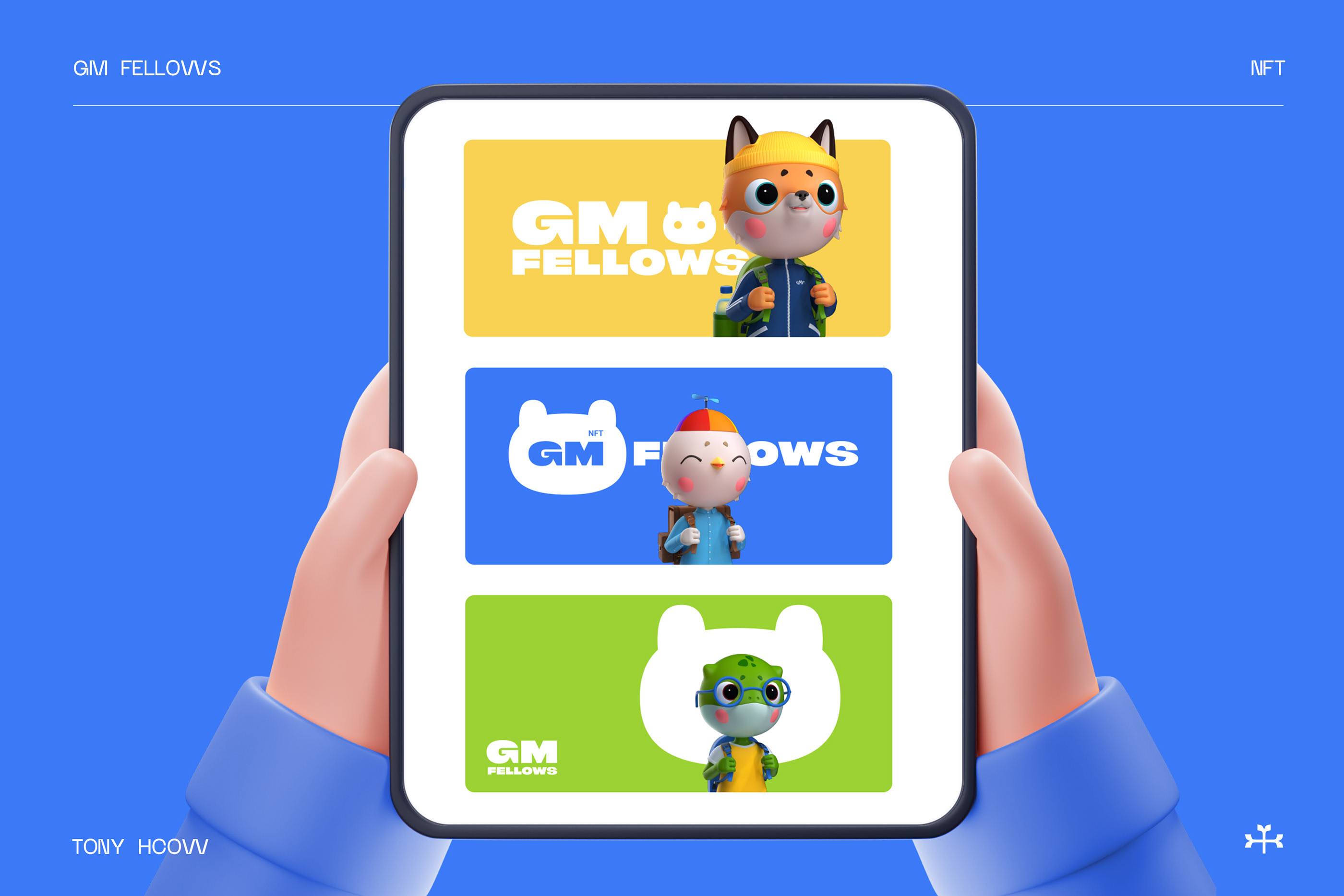 GM FELLOWS / NFT PROJECT IDENTITY — Изображение №9 — Брендинг, Иллюстрация на Dprofile