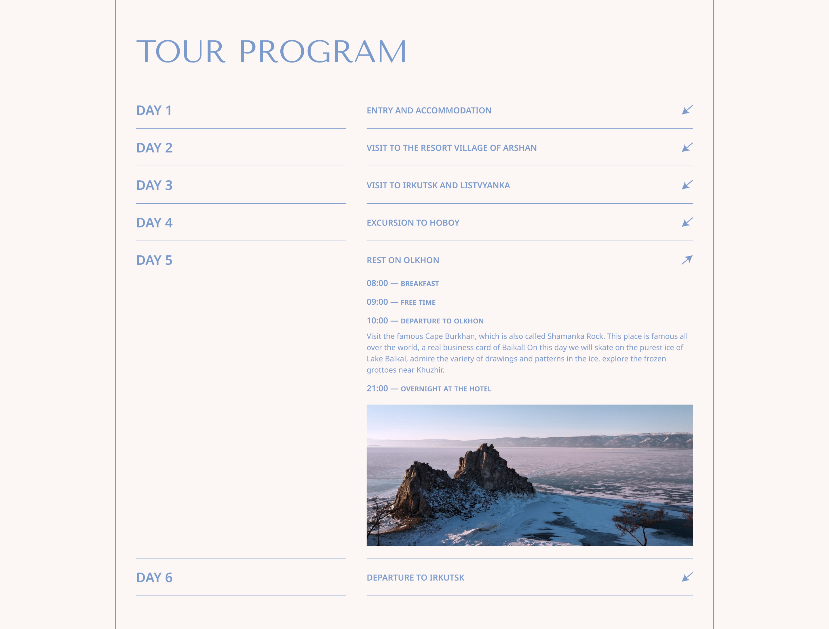 BAIKAL — Tour agency | WEBSITE REDESIGN CONCEPT — Изображение №18 — Интерфейсы, Брендинг на Dprofile