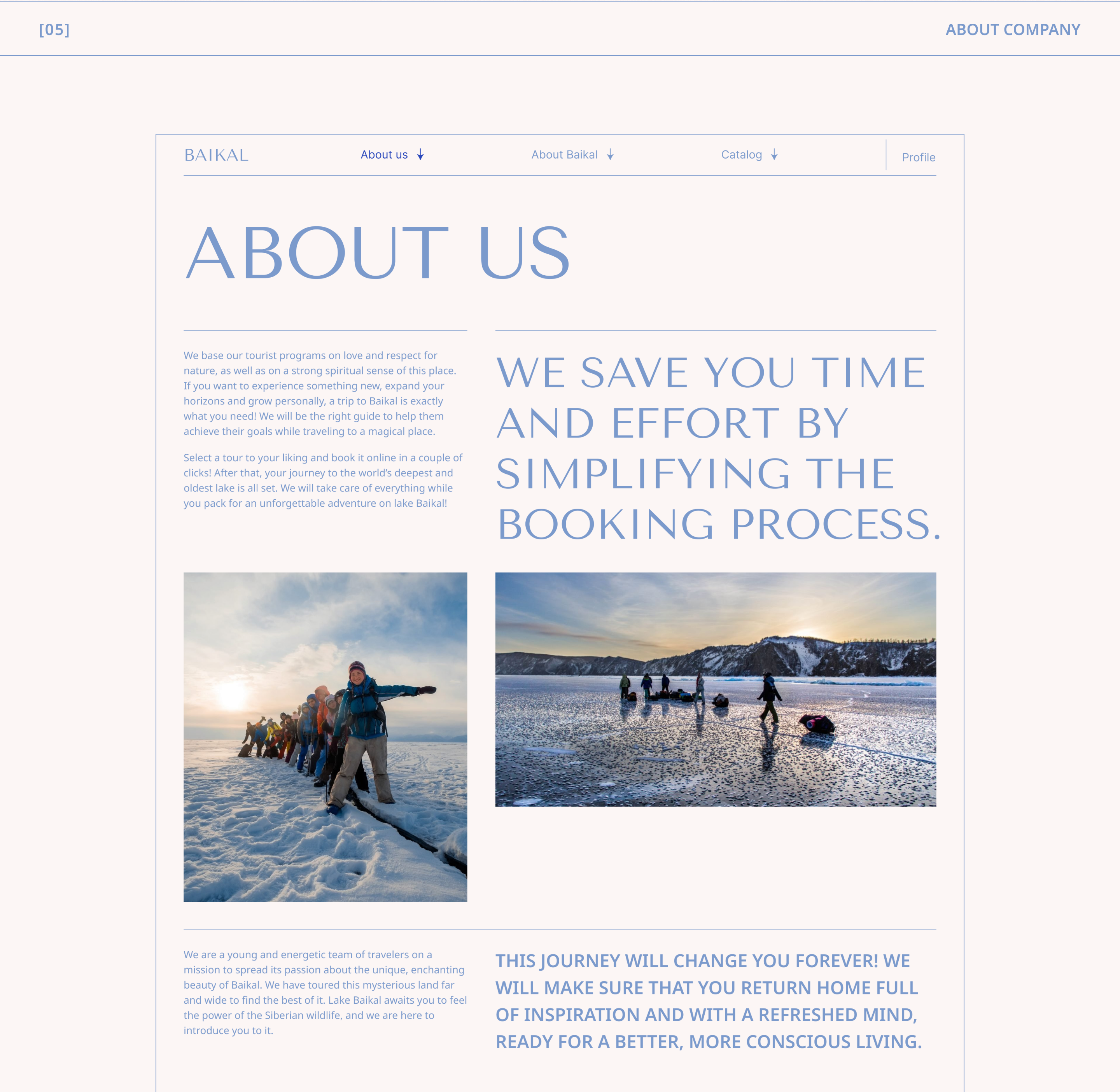 BAIKAL — Tour agency | WEBSITE REDESIGN CONCEPT — Изображение №14 — Интерфейсы, Брендинг на Dprofile