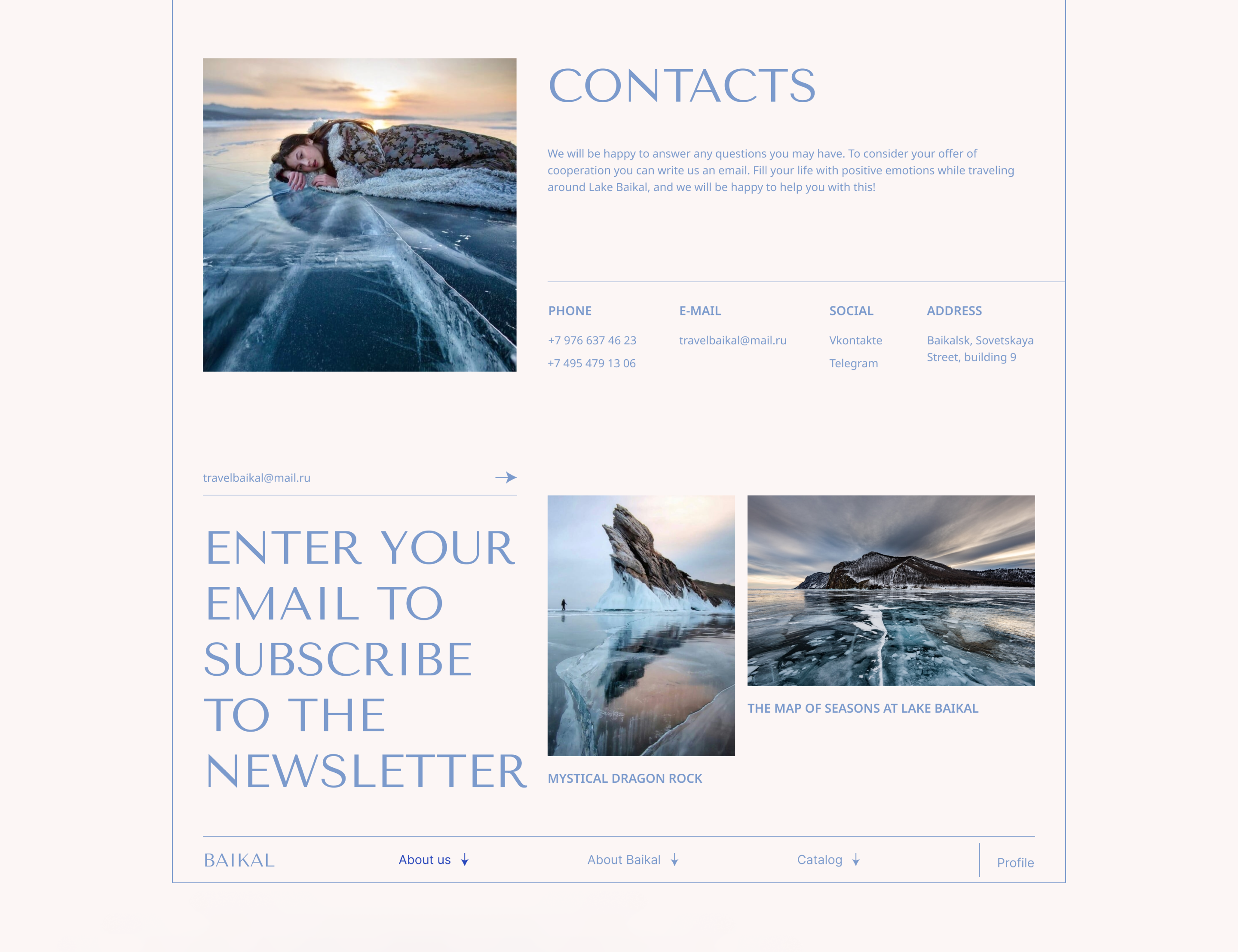 BAIKAL — Tour agency | WEBSITE REDESIGN CONCEPT — Изображение №15 — Интерфейсы, Брендинг на Dprofile