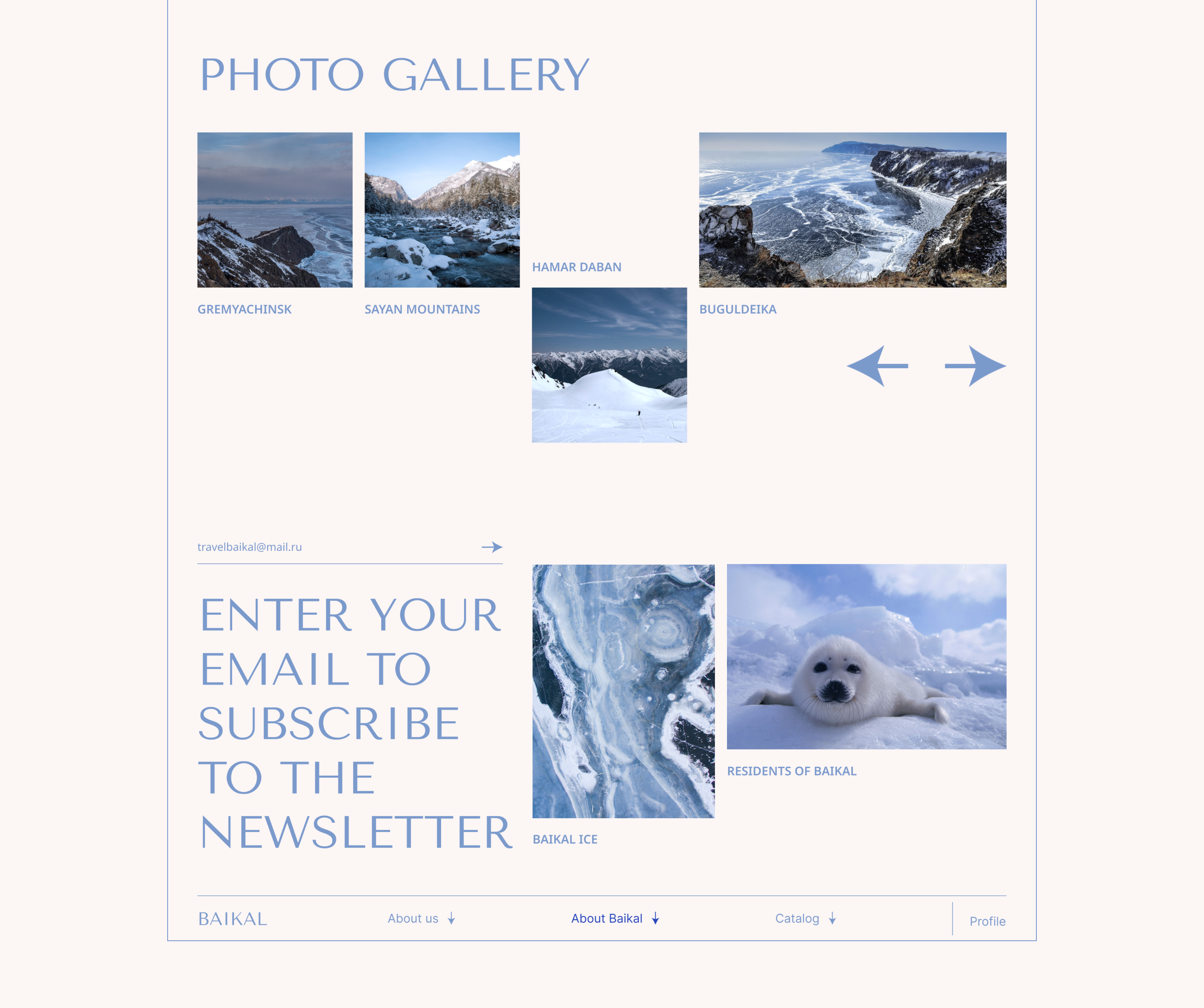 BAIKAL — Tour agency | WEBSITE REDESIGN CONCEPT — Изображение №9 — Интерфейсы, Брендинг на Dprofile