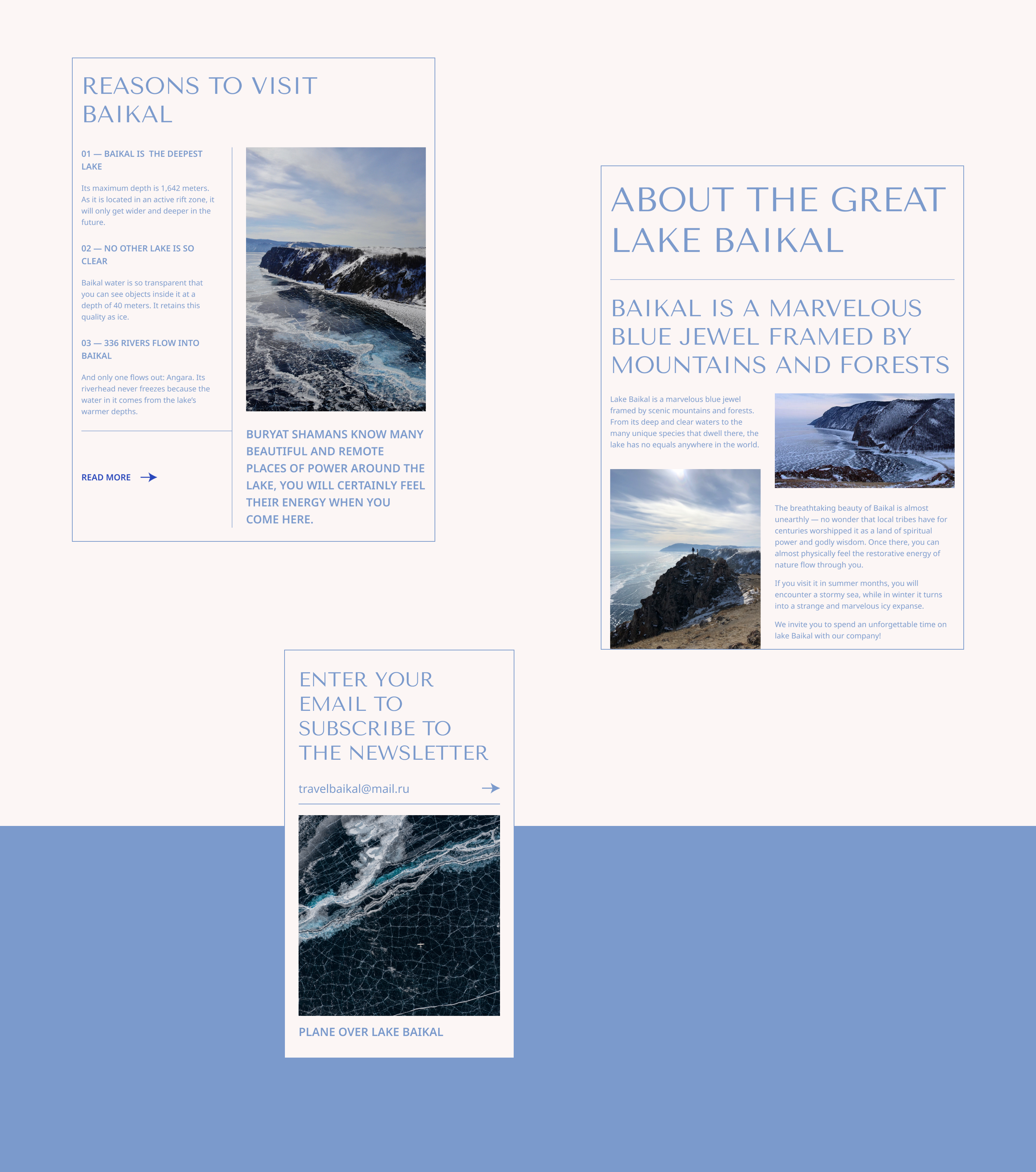 BAIKAL — Tour agency | WEBSITE REDESIGN CONCEPT — Изображение №10 — Интерфейсы, Брендинг на Dprofile