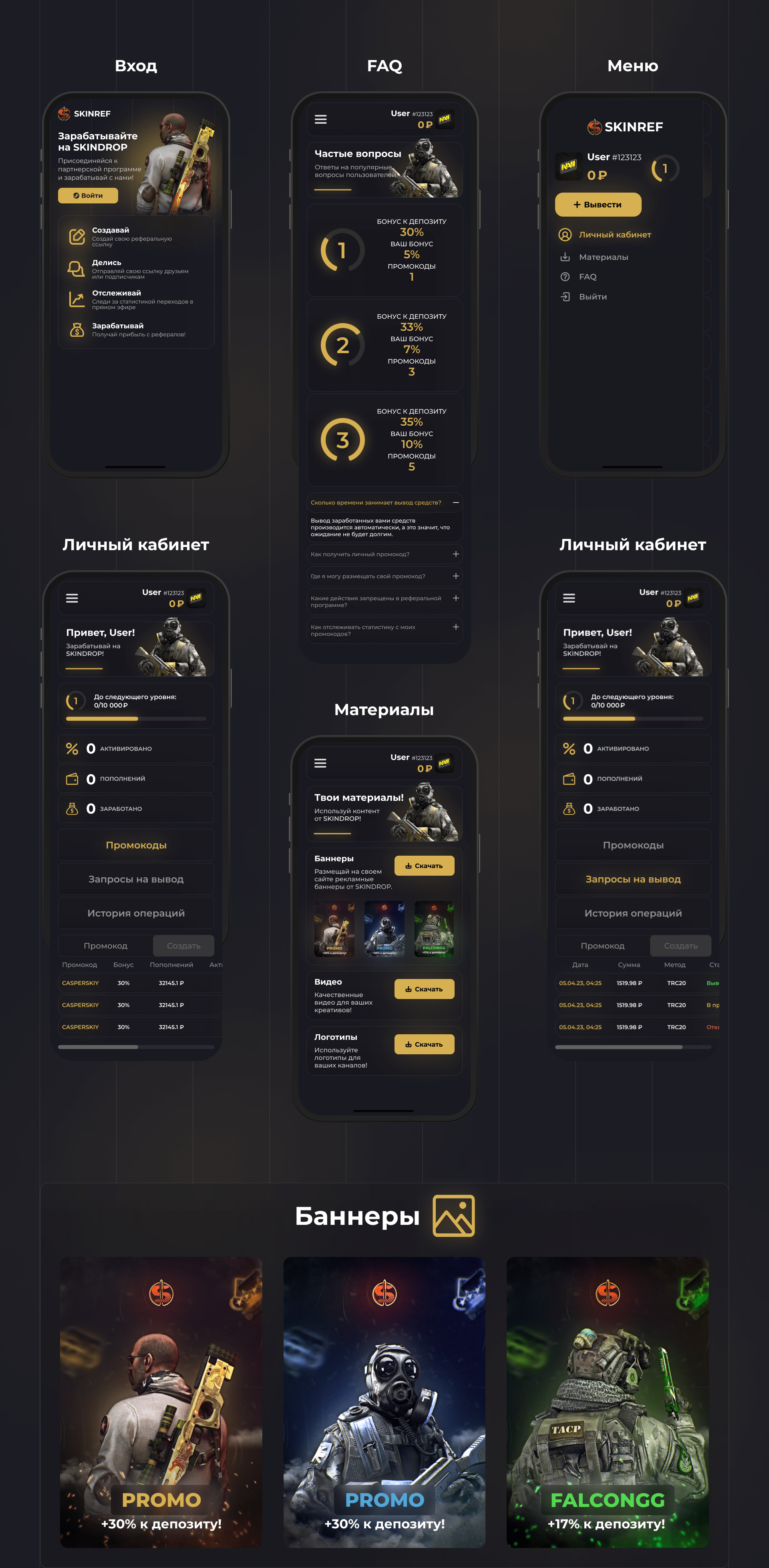 CSGO Cases SKINREF Referral Program — Изображение №2 — Интерфейсы, Графика на Dprofile
