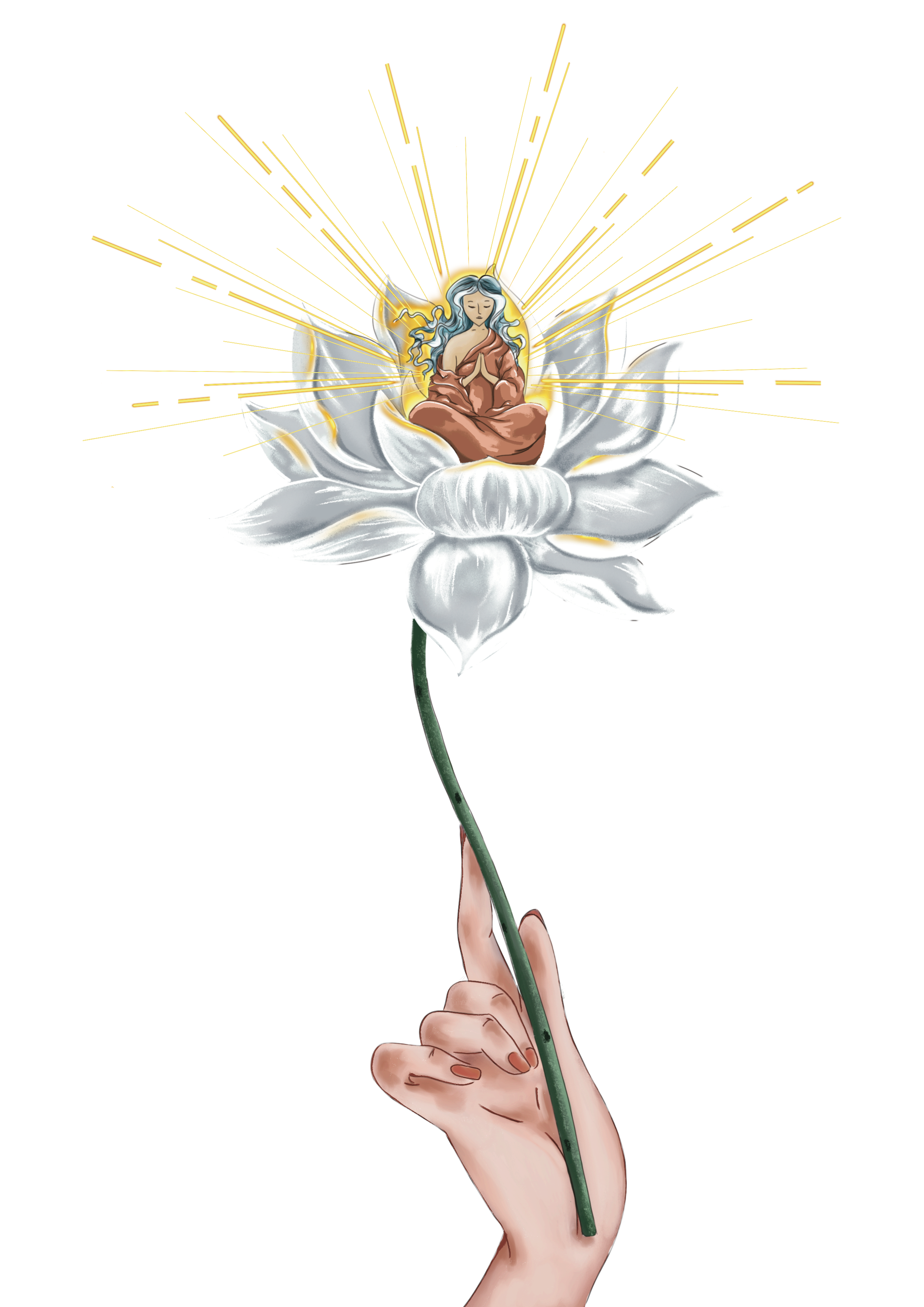 " В центре лотоса"  иллюстрация для вашего бизнеса — Изображение №3 — Брендинг, Иллюстрация на Dprofile