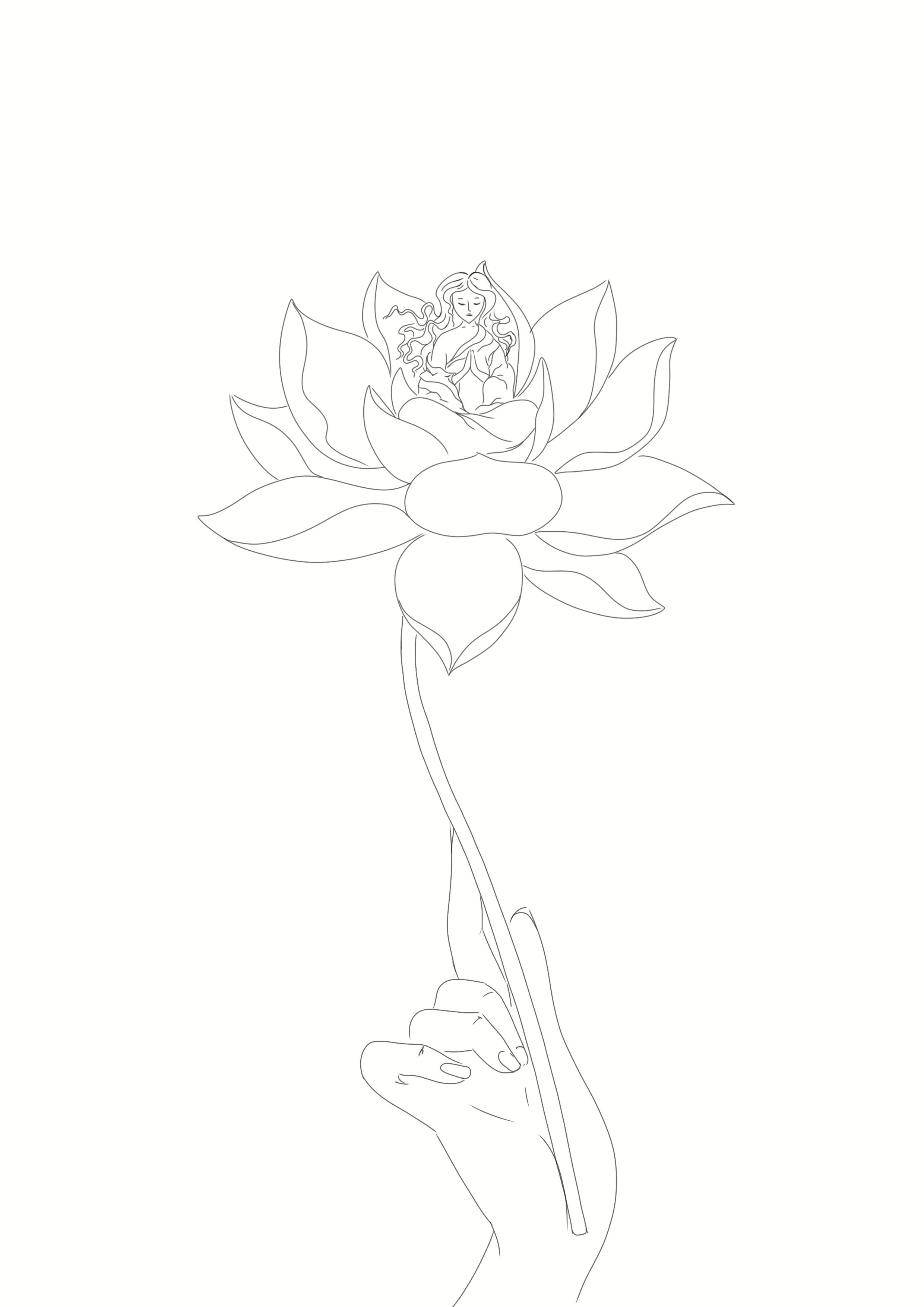 " В центре лотоса"  иллюстрация для вашего бизнеса — Изображение №4 — Брендинг, Иллюстрация на Dprofile