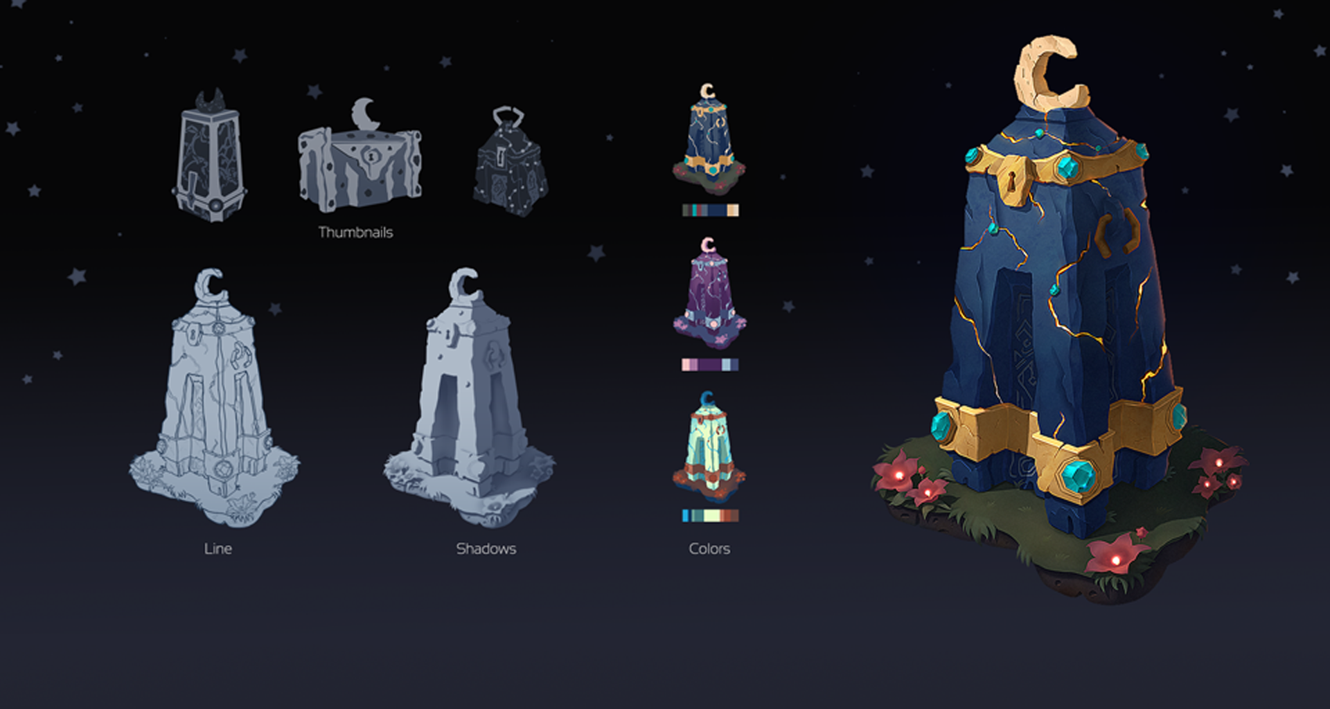 Night chest•Game concept art — Изображение №2 — Иллюстрация на Dprofile