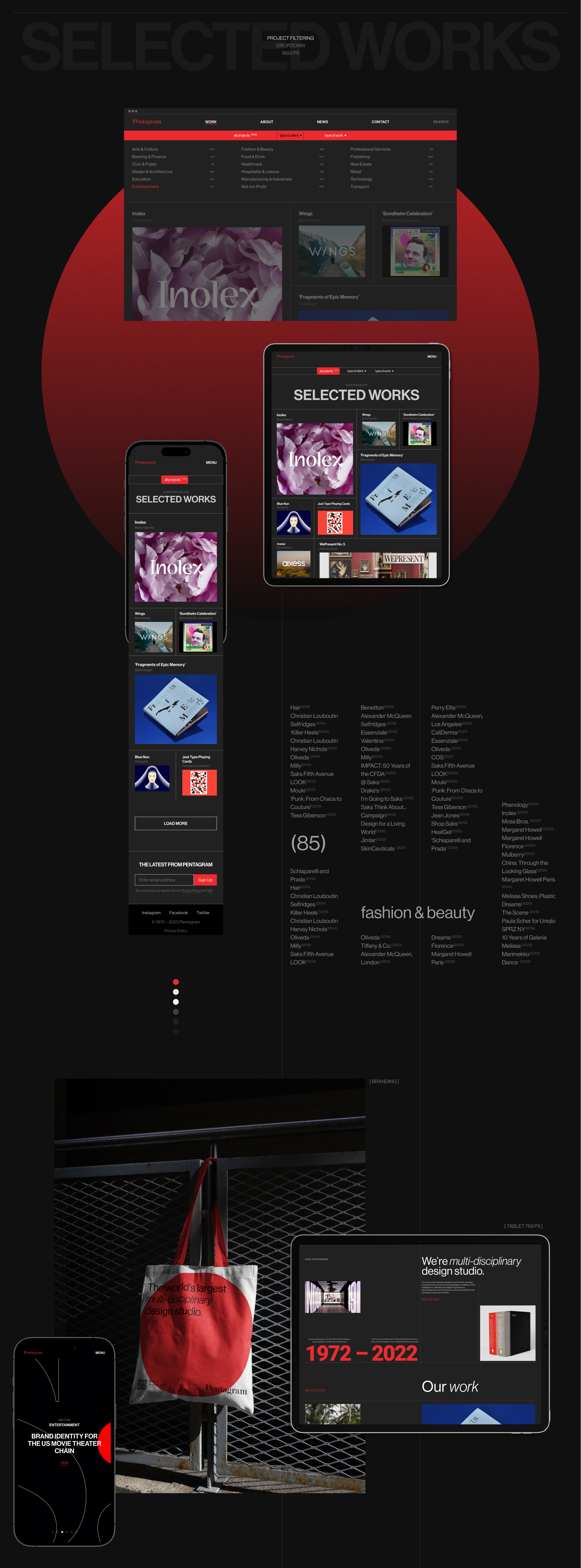 Pentagram l Website Redesign Concept — Изображение №4 — Интерфейсы, Брендинг на Dprofile