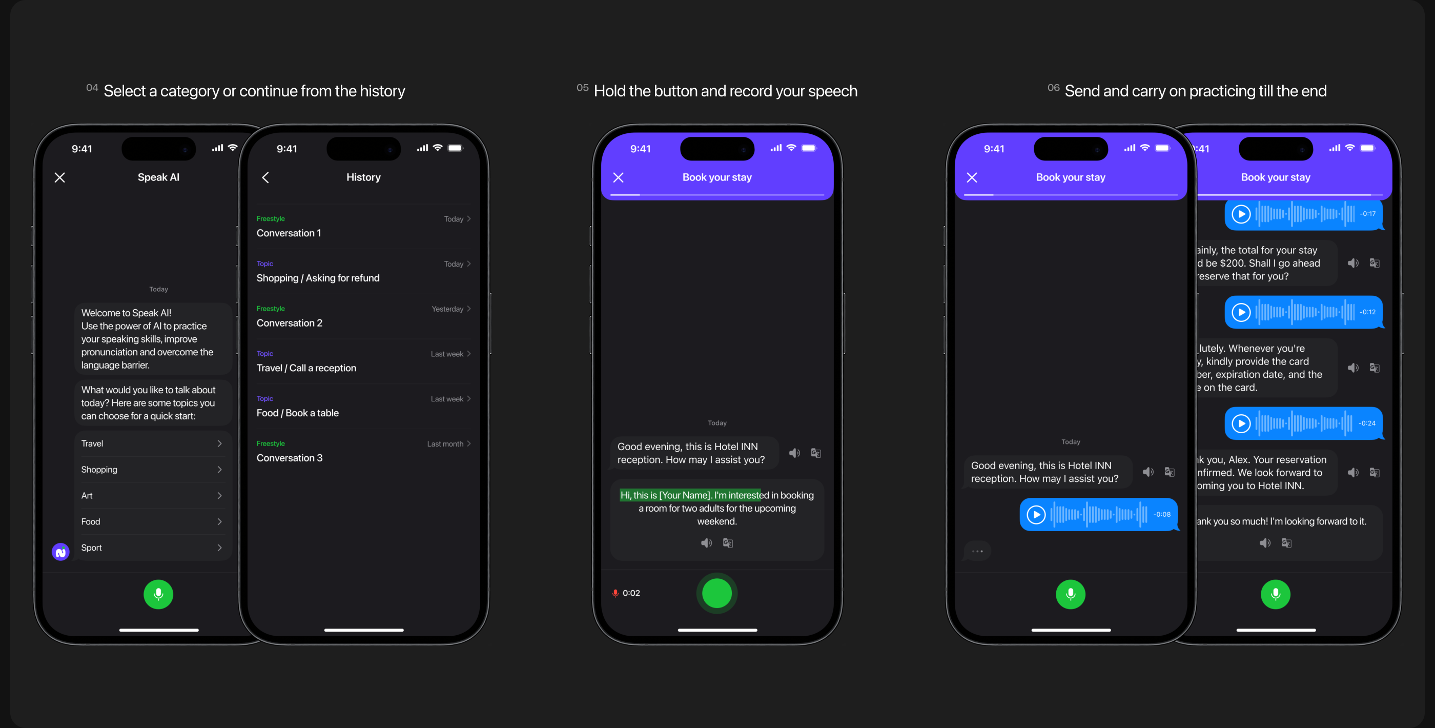 Speak AI | Mobile App — Изображение №14 — Интерфейсы на Dprofile