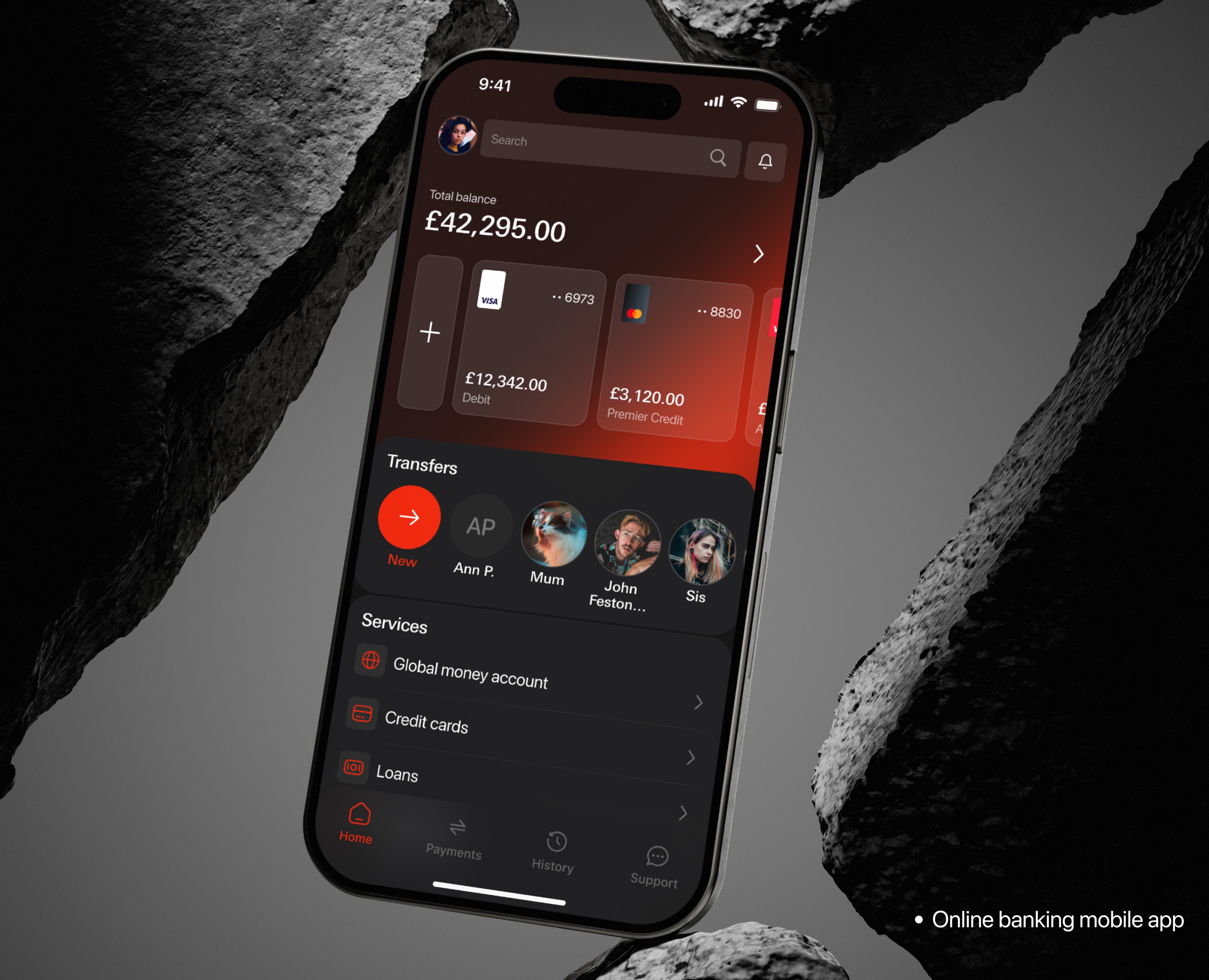 HSBC online banking app — Интерфейсы на Dprofile