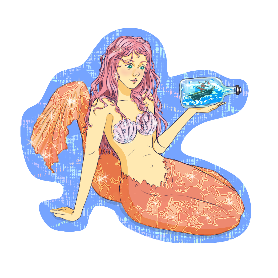 Стикеры "Русалки" — Изображение №4 — Иллюстрация на Dprofile