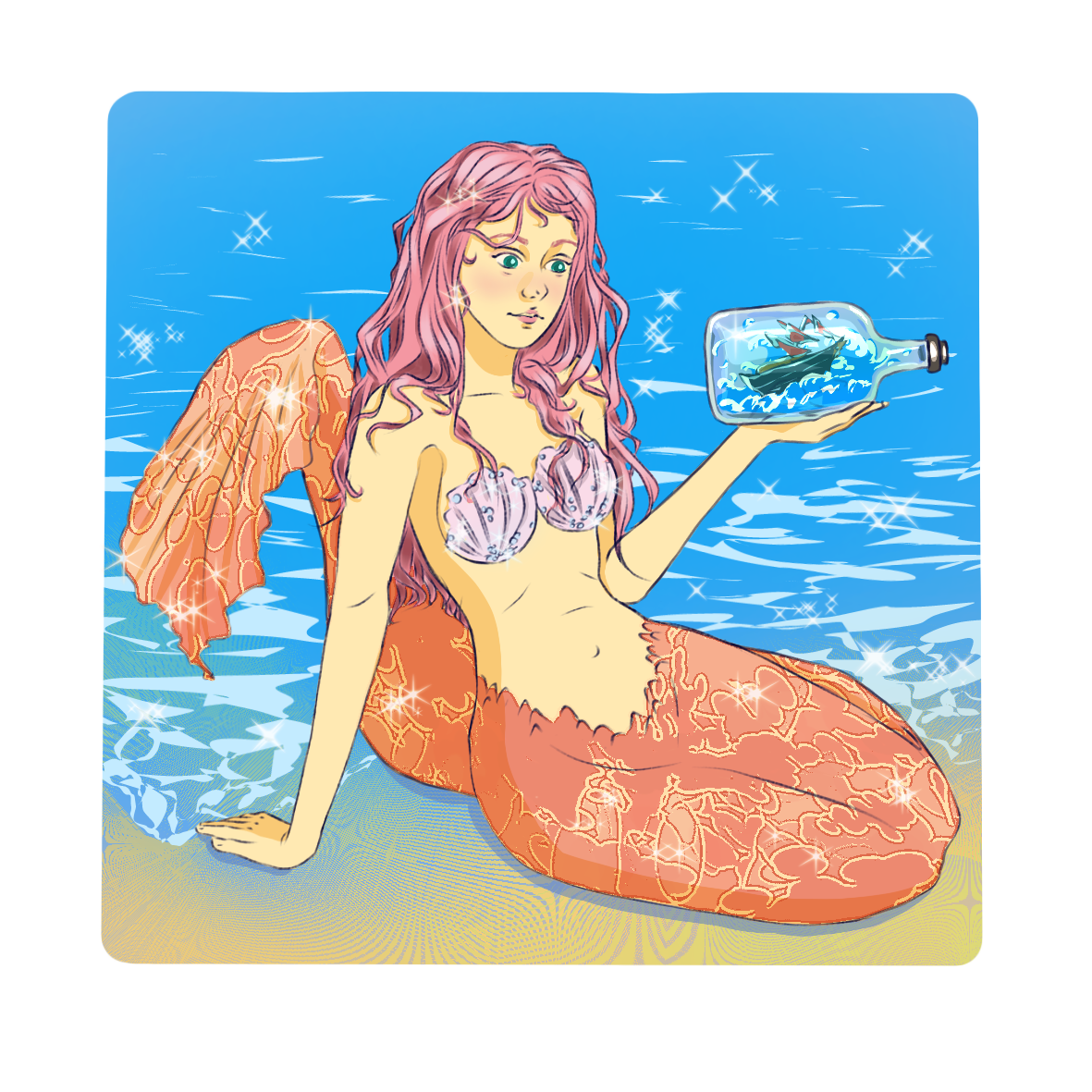 Стикеры "Русалки" — Изображение №1 — Иллюстрация на Dprofile