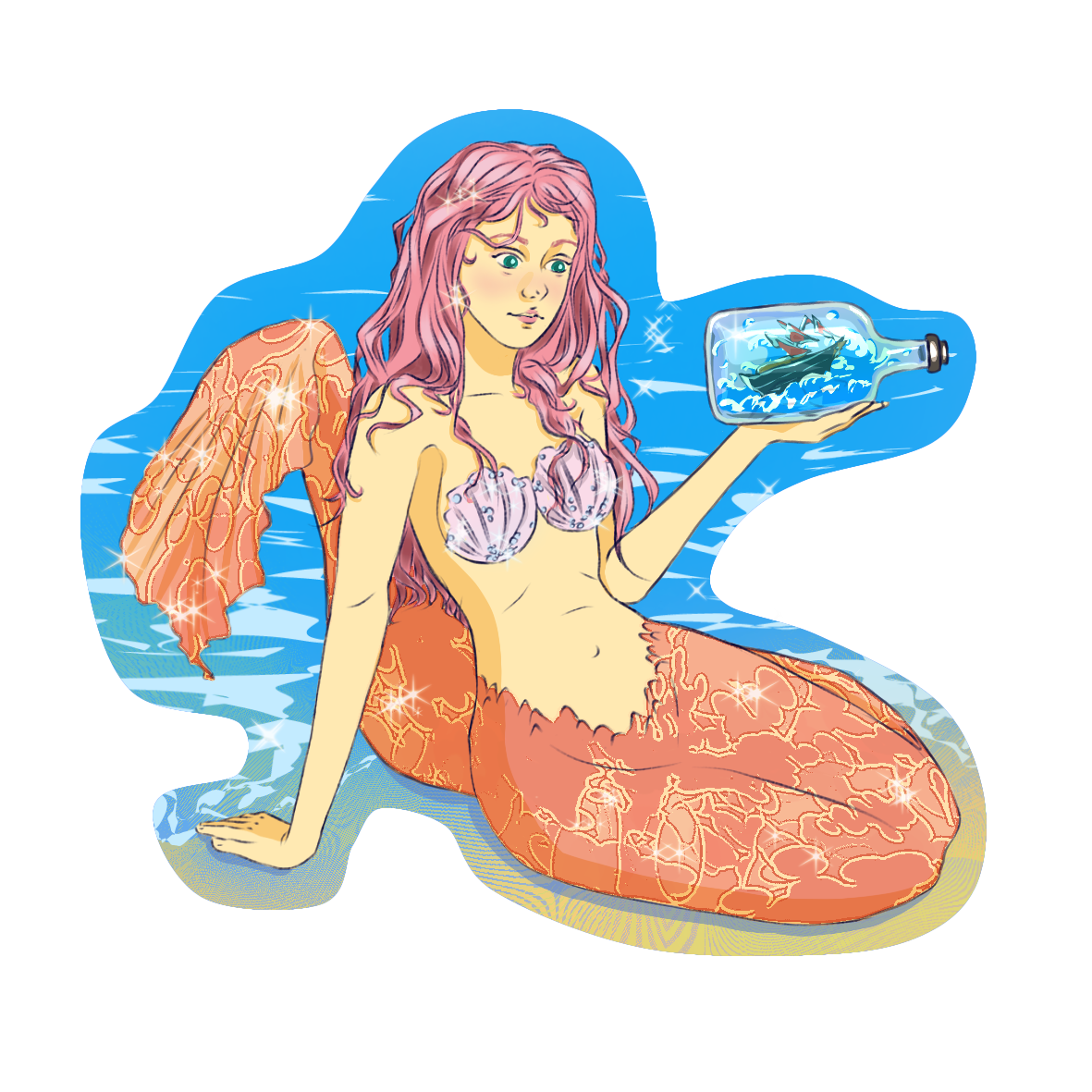 Стикеры "Русалки" — Изображение №3 — Иллюстрация на Dprofile