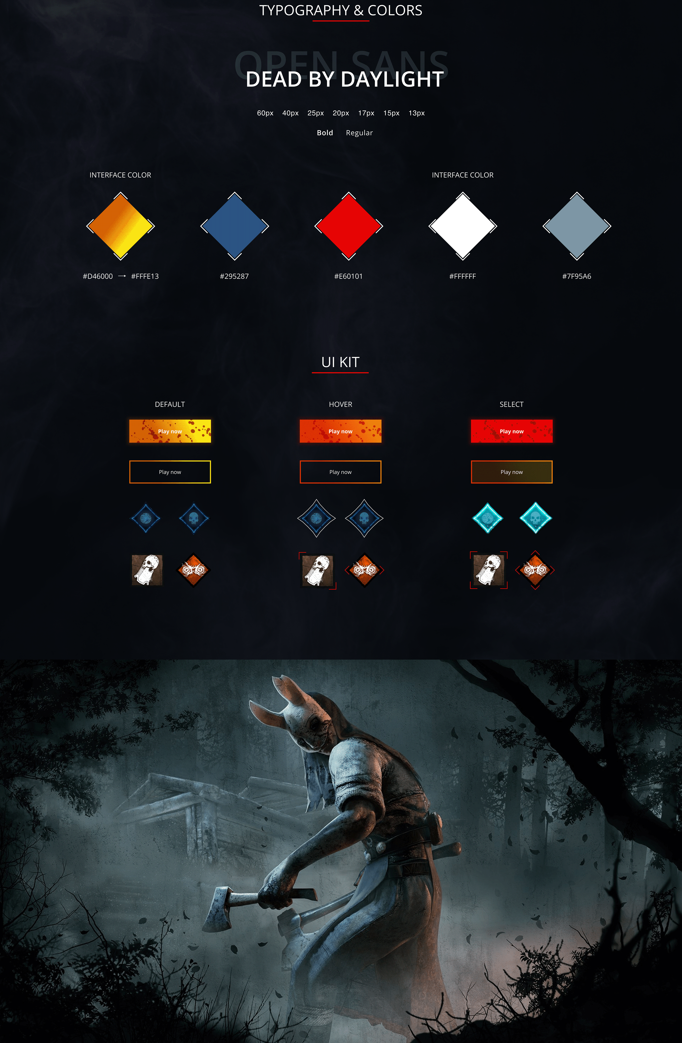 Dead by Daylight Landing Page Concept — Изображение №3 — Интерфейсы на Dprofile