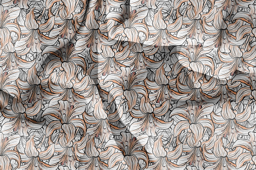 Бесшовные паттерны - лилии | Seamless patterns - Lilies — Изображение №5 — Иллюстрация на Dprofile