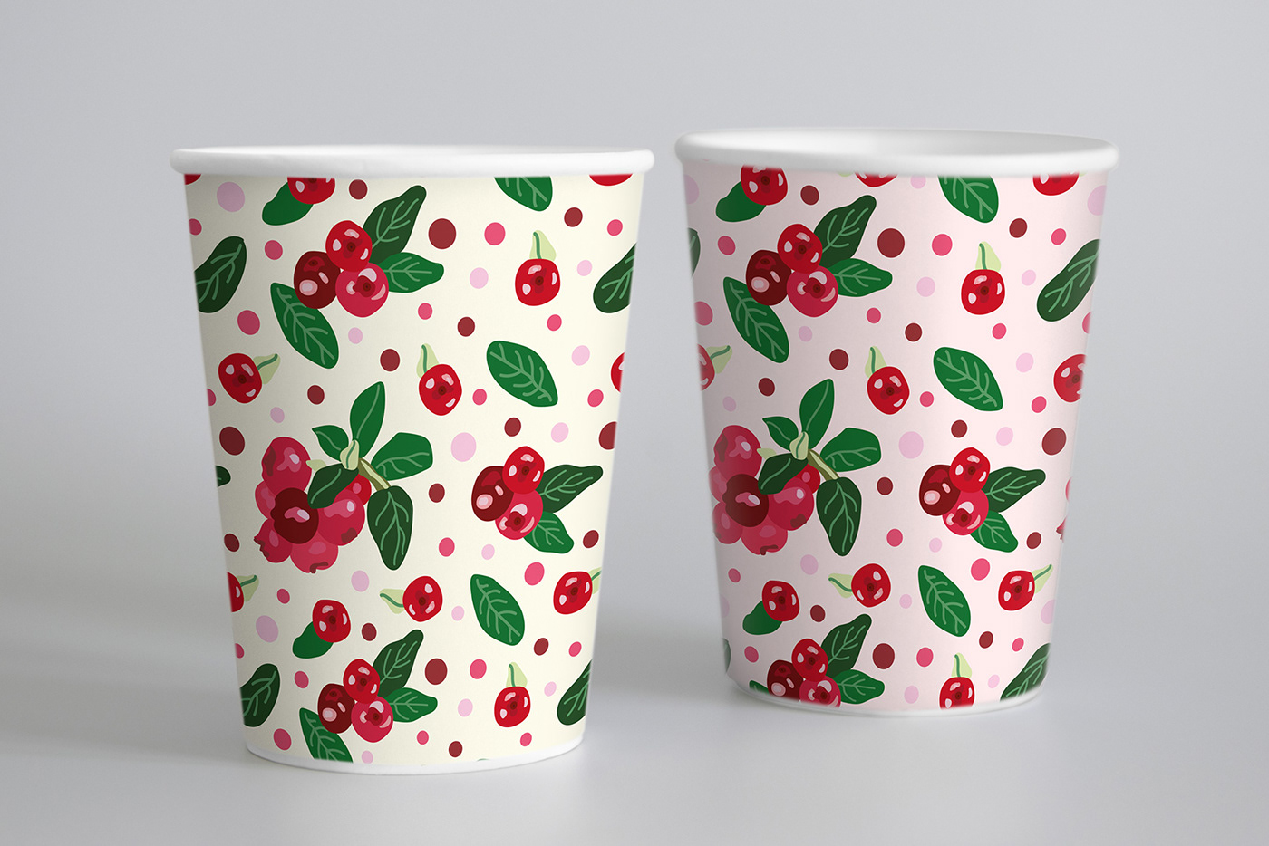 Паттерны ягоды брусники | Cowberry patterns — Изображение №7 — Иллюстрация, Графика на Dprofile