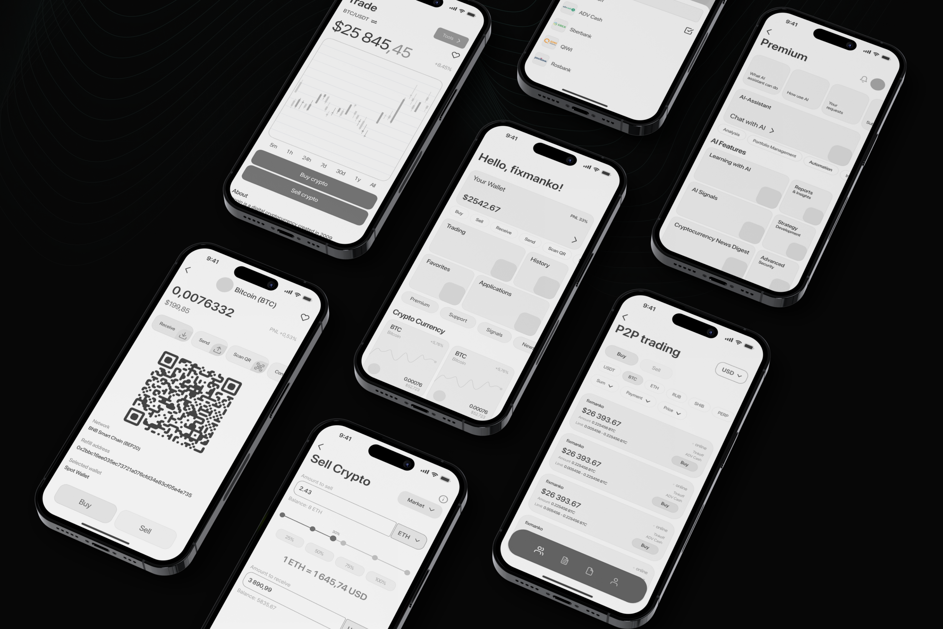 [Oculus] - Cryptocurrency Exchange App — Изображение №5 — Интерфейсы, Графика на Dprofile