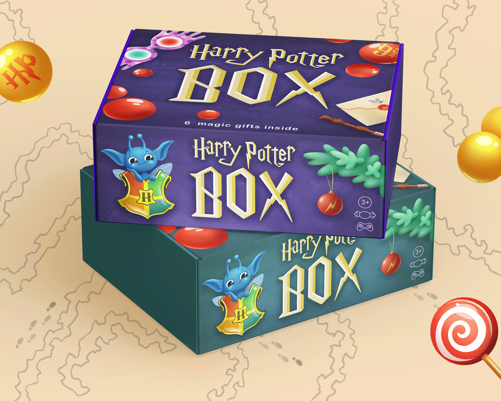 Harry Potter адвент Бокс — Изображение №9 — Брендинг, Иллюстрация на Dprofile
