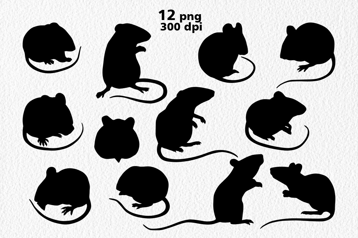 Sihouettes and watercolor images of mouses — Изображение №2 — Графика на Dprofile