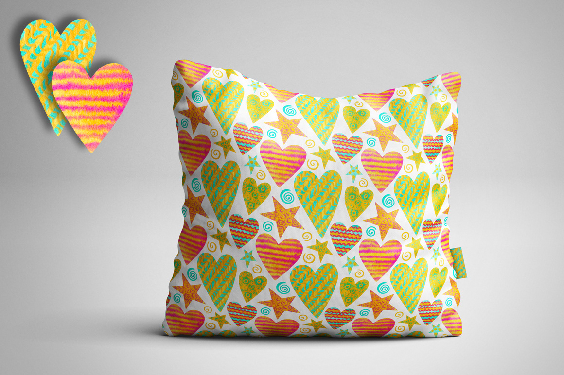 Harts and stars watercolor set — Изображение №4 — Иллюстрация, Графика на Dprofile