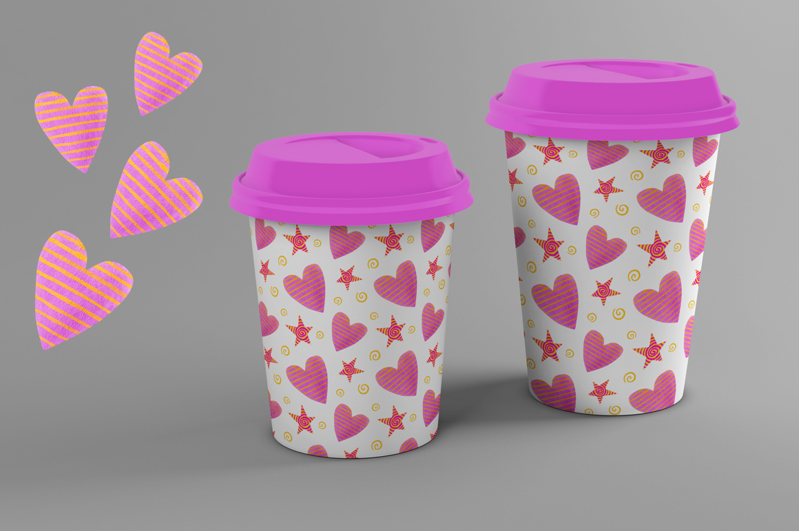 Harts and stars watercolor set — Изображение №6 — Иллюстрация, Графика на Dprofile