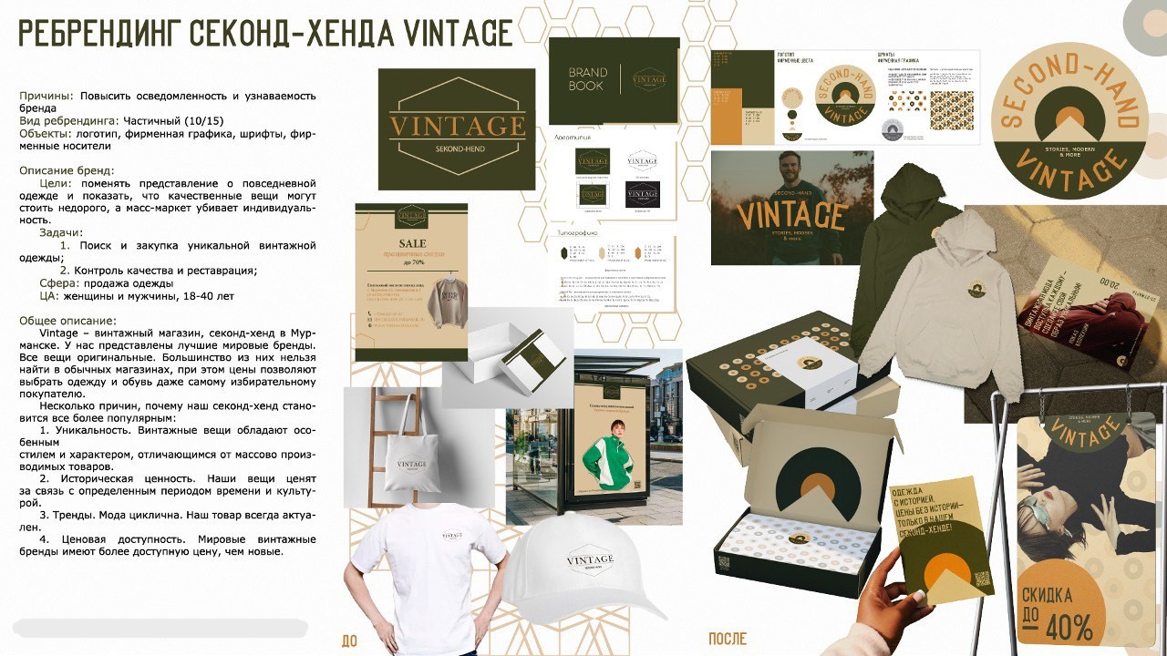 VINTAGE second-hand |  Brand Identity — Изображение №2 — Брендинг на Dprofile