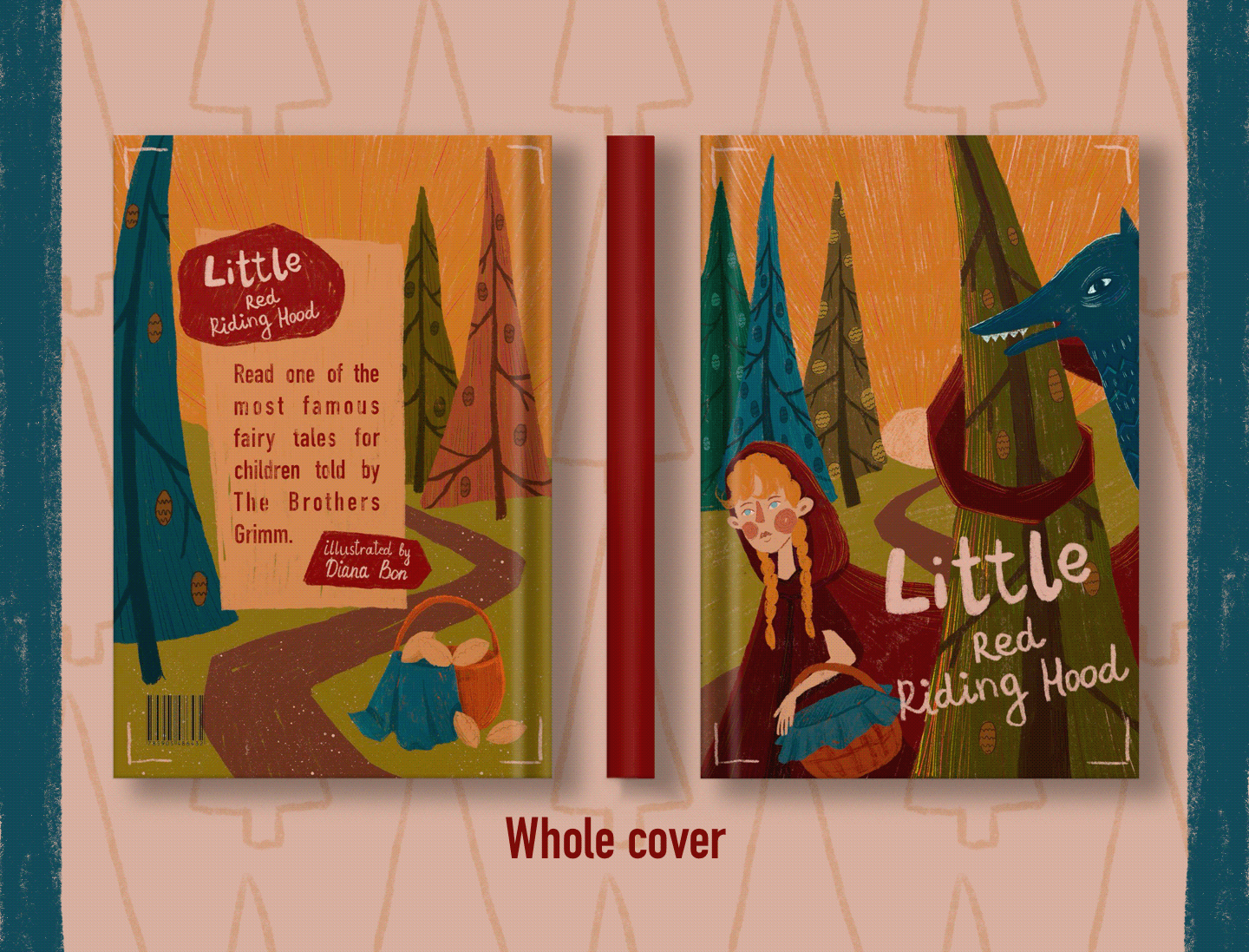 Обложка детской книги "Красная шапочка" — Изображение №7 — Иллюстрация на Dprofile