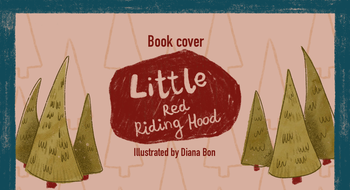 Обложка детской книги "Красная шапочка" — Изображение №1 — Иллюстрация на Dprofile