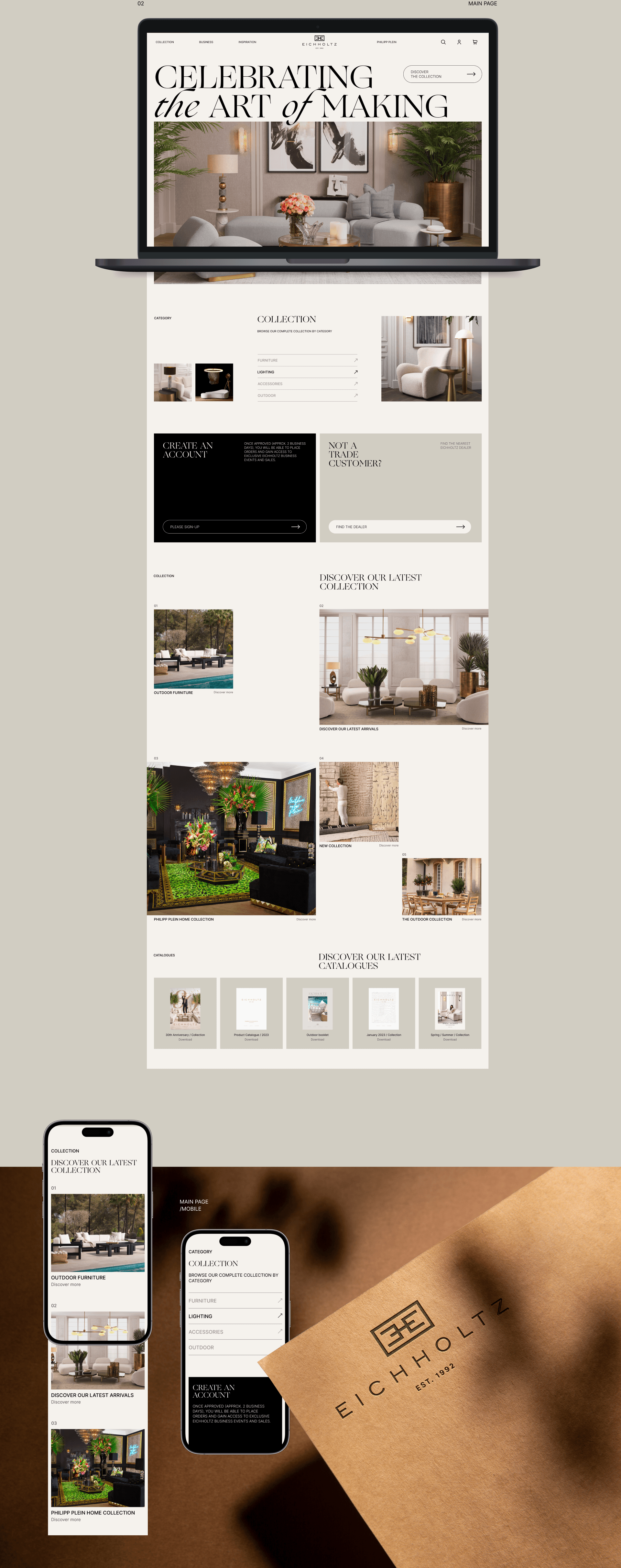 EICHHOLTZ | Redesign corporate website — Изображение №3 — Интерфейсы на Dprofile