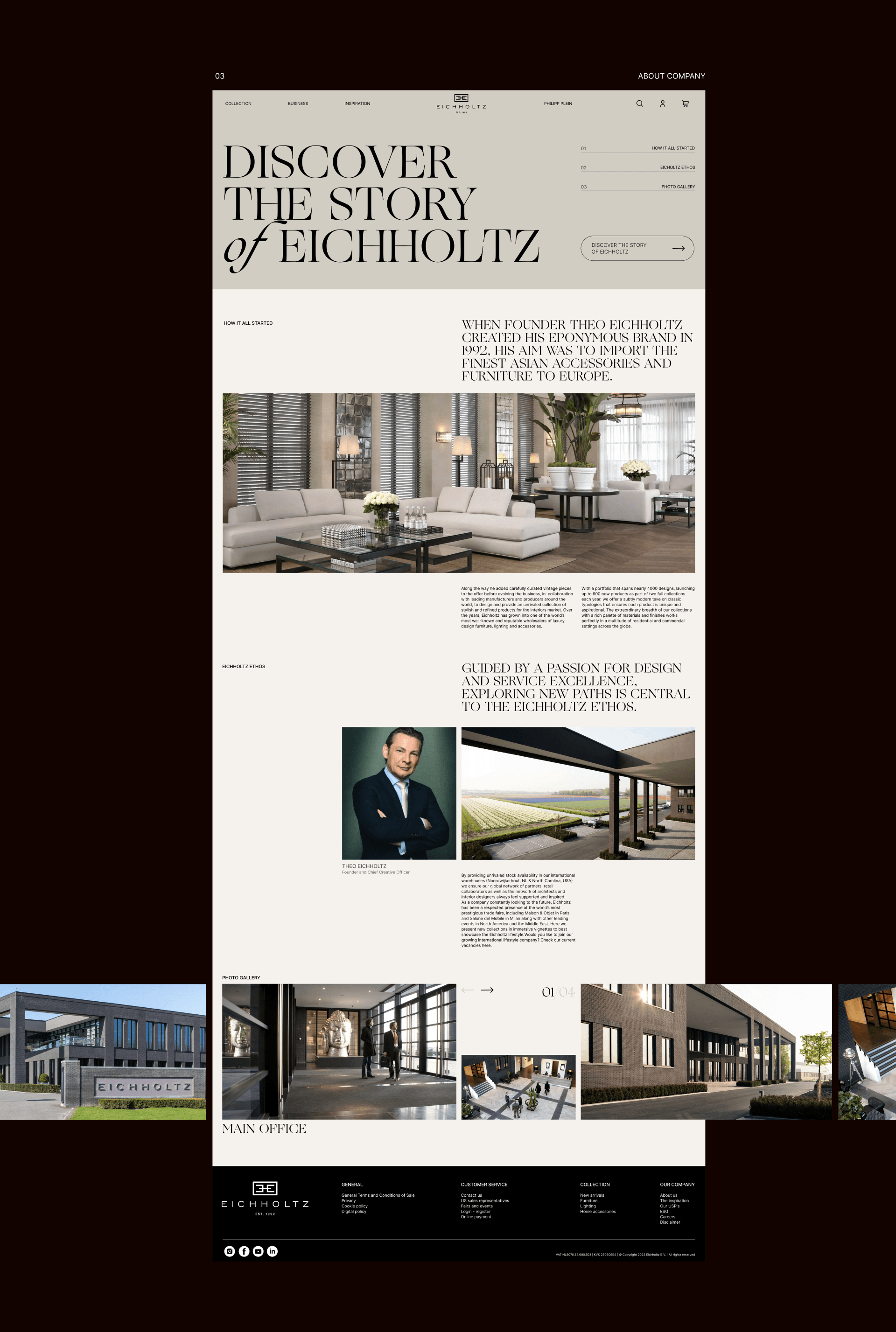 EICHHOLTZ | Redesign corporate website — Изображение №4 — Интерфейсы на Dprofile