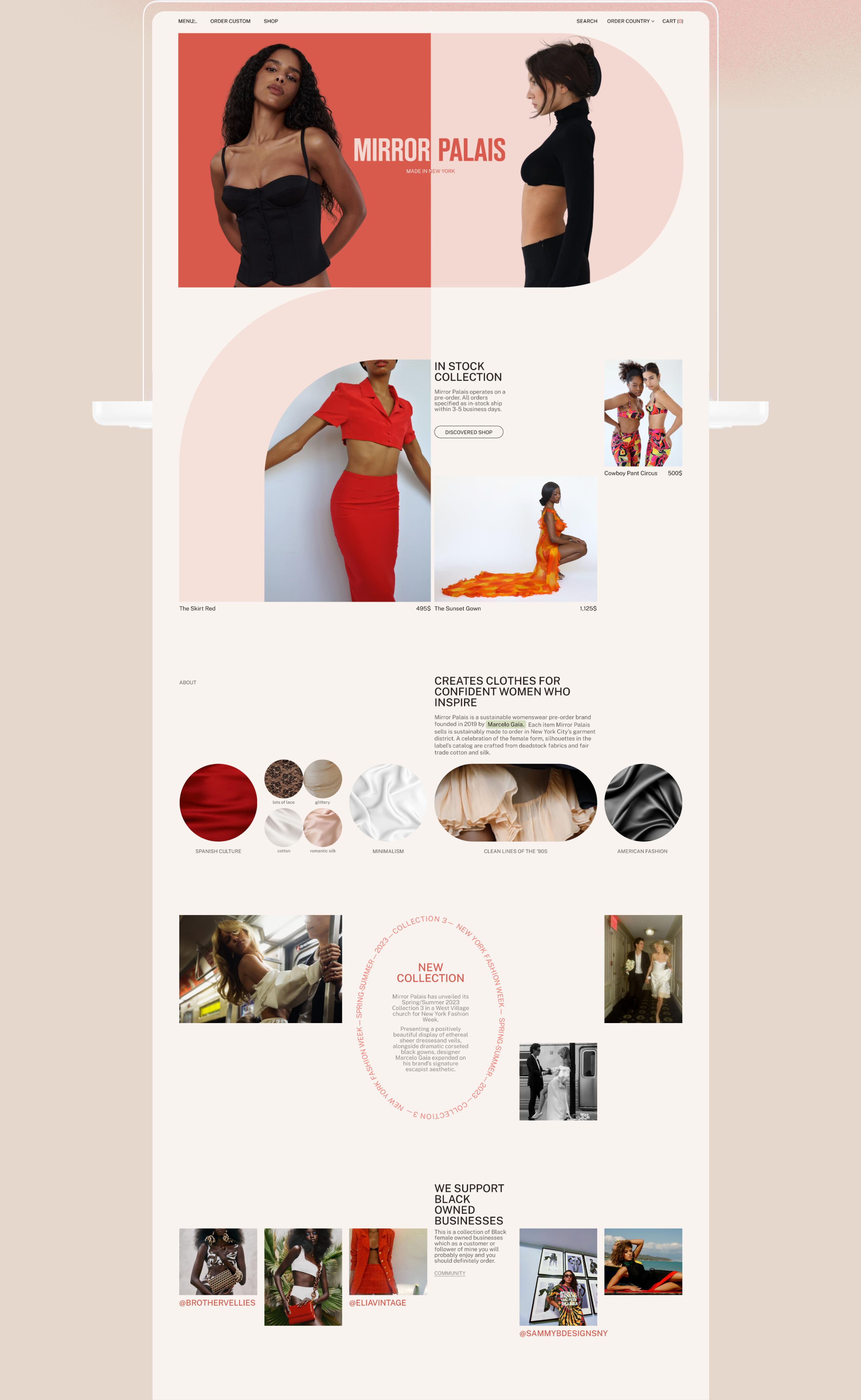 MIRROR PALAIS — Изображение №3 — Маркетинг, Интерфейсы на Dprofile