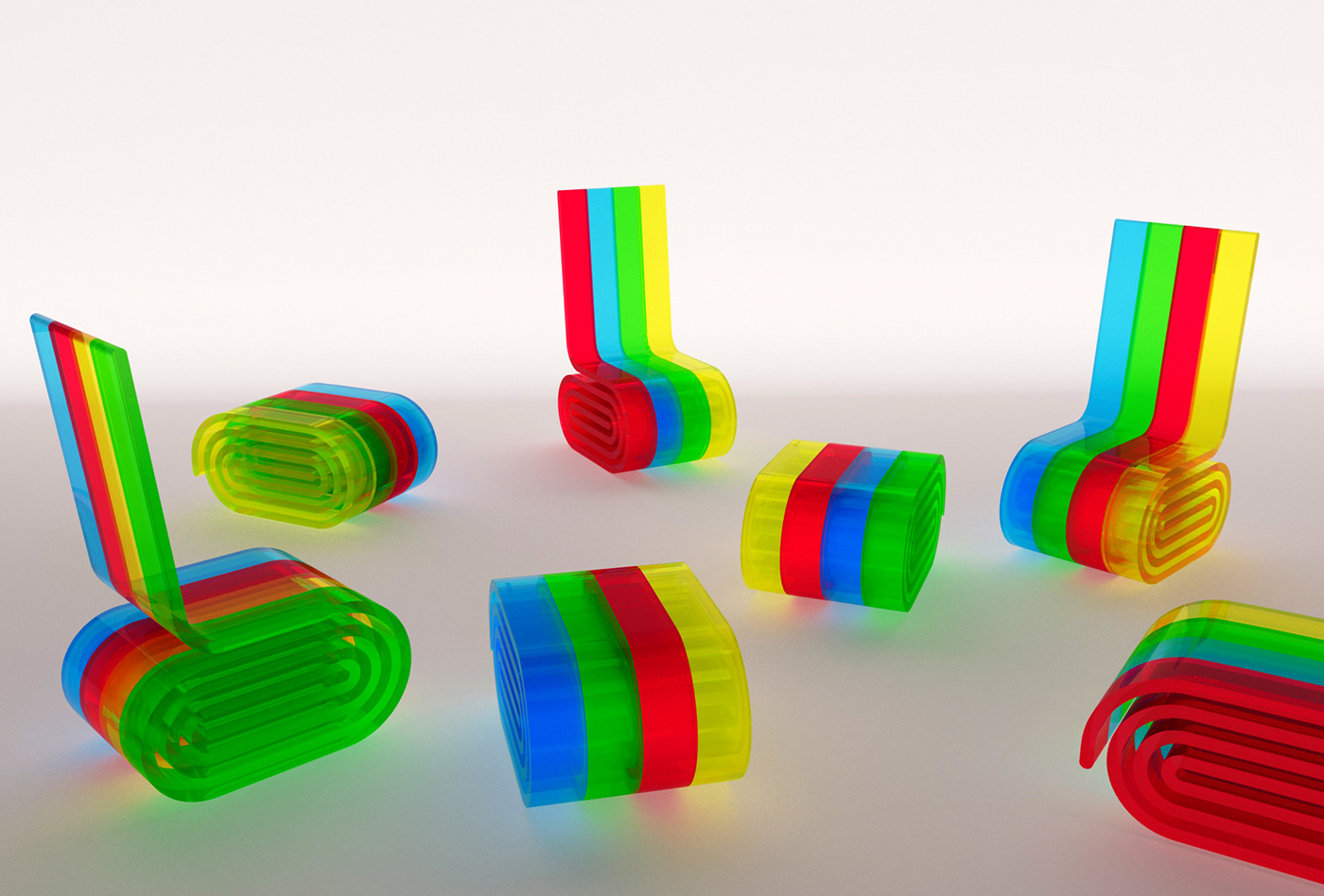 Мебельная линейка «Jellies» — Изображение №14 — 3D на Dprofile