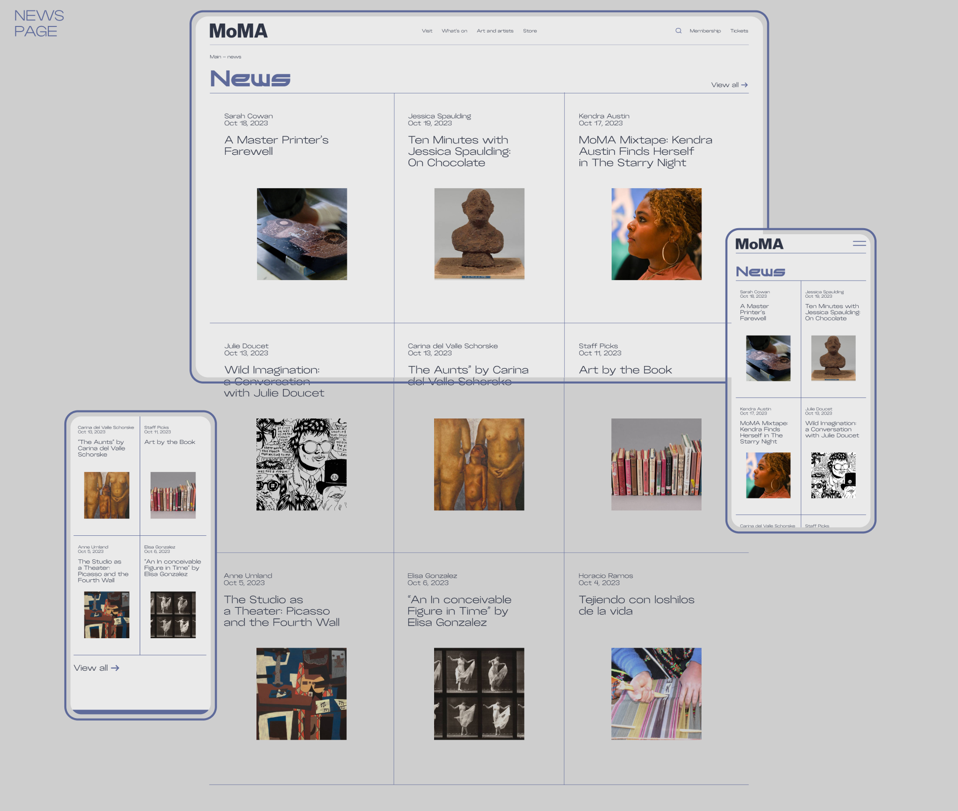 MoMA | Corporate website redesign — Изображение №6 — Интерфейсы, Графика на Dprofile