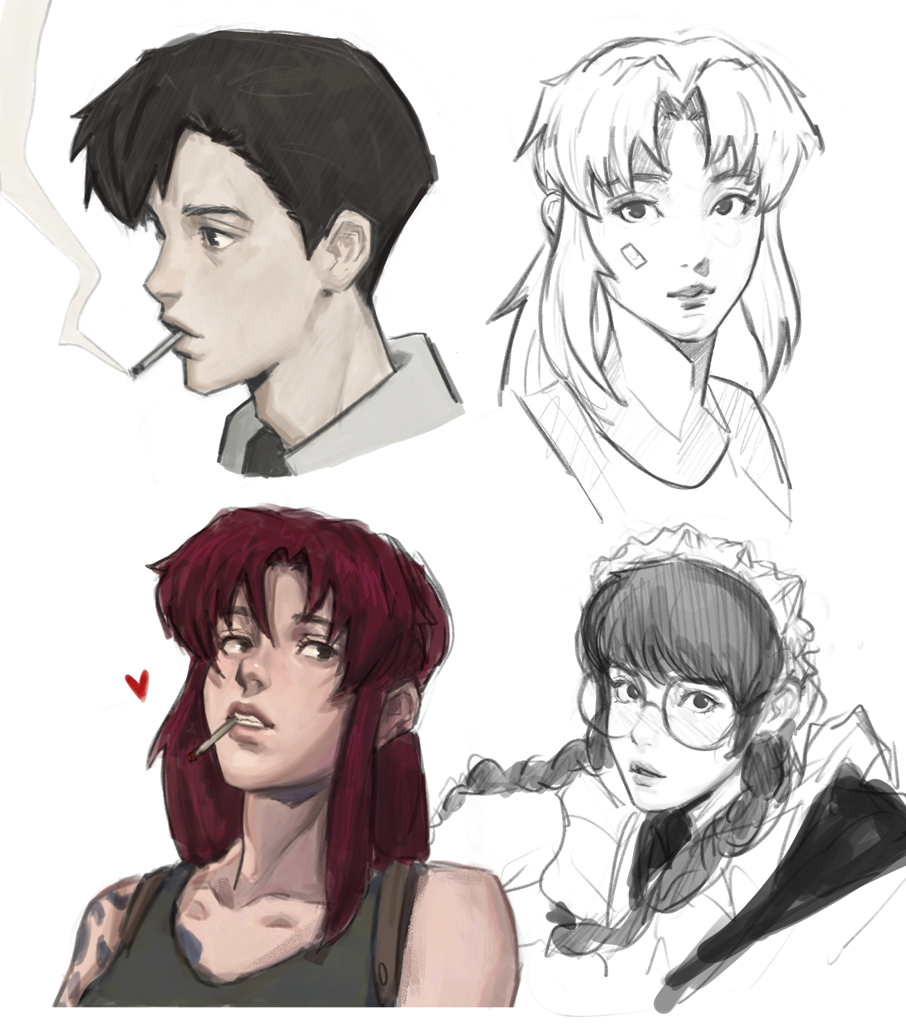 Скетчи/дизайн персонажей — Изображение №2 — Иллюстрация на Dprofile