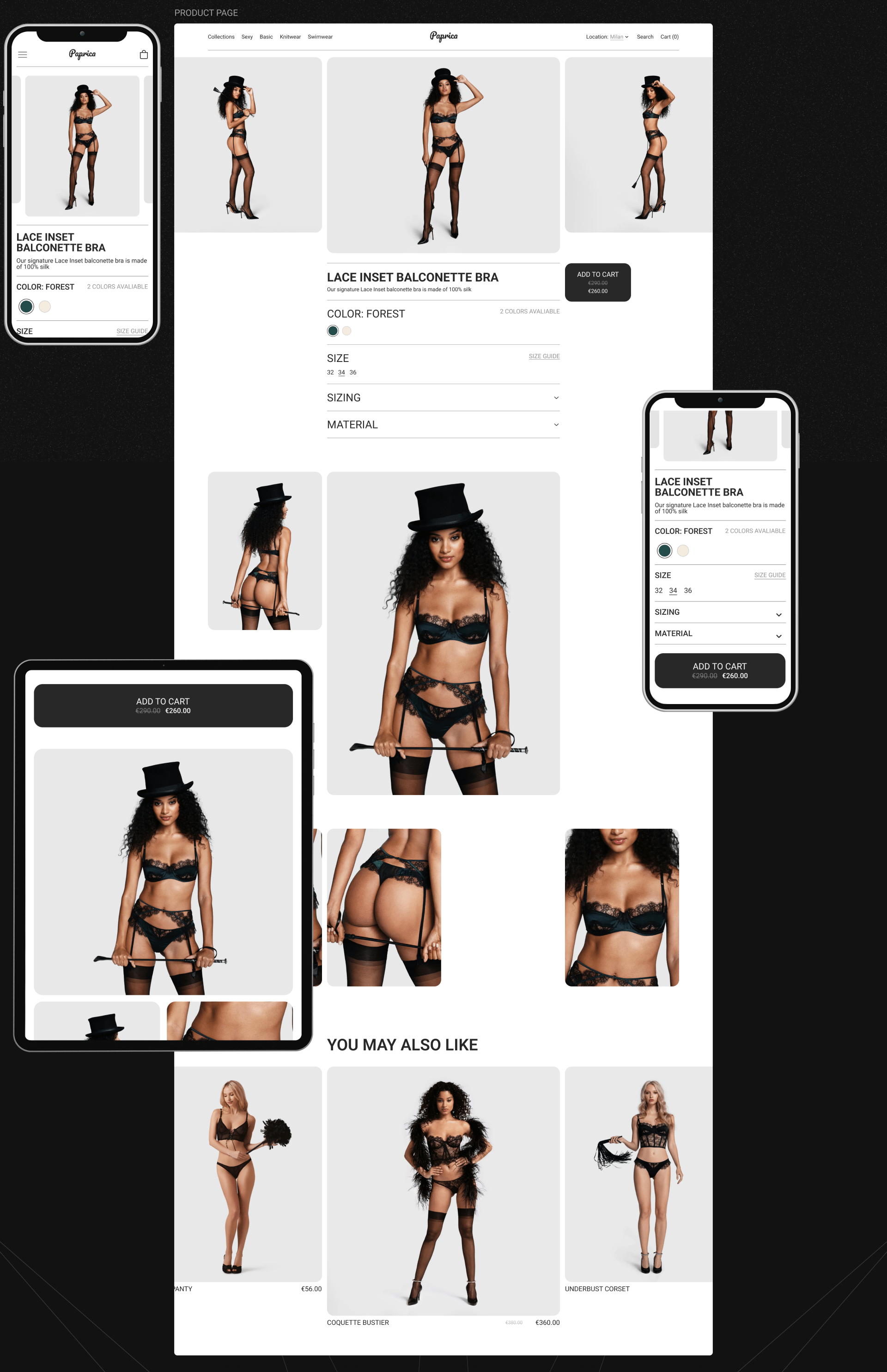 Paprica lingerie | Online store|Concept — Изображение №8 — Интерфейсы на Dprofile
