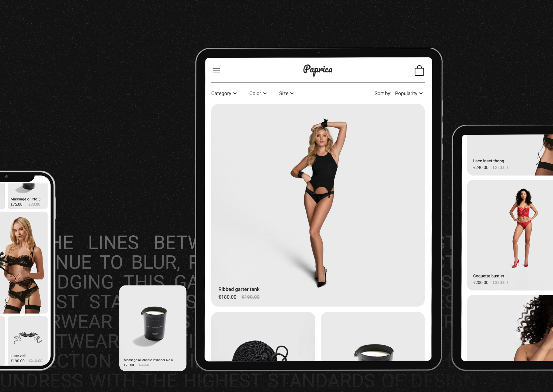 Paprica lingerie | Online store|Concept — Изображение №6 — Интерфейсы на Dprofile