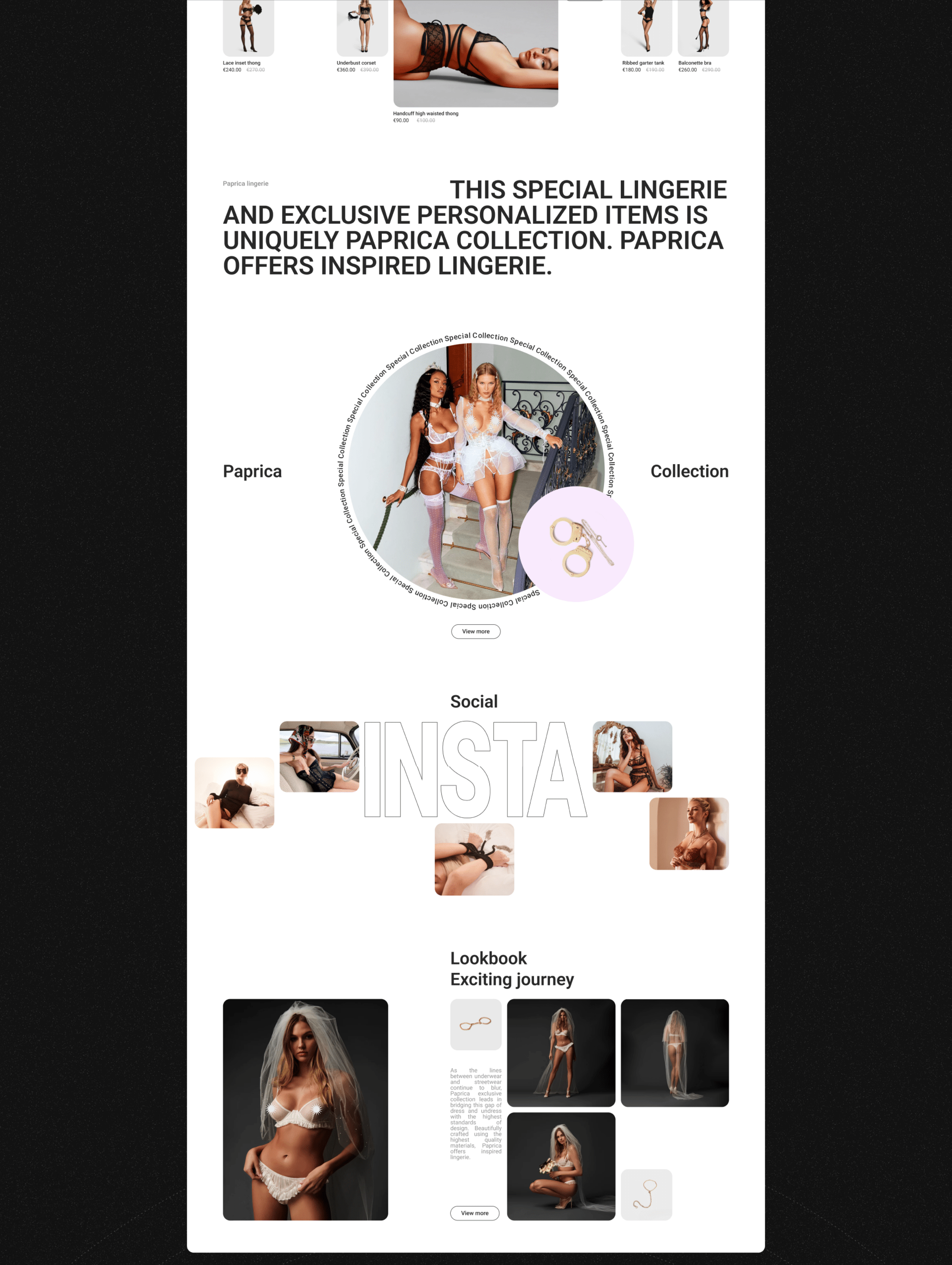 Paprica lingerie | Online store|Concept — Изображение №2 — Интерфейсы на Dprofile