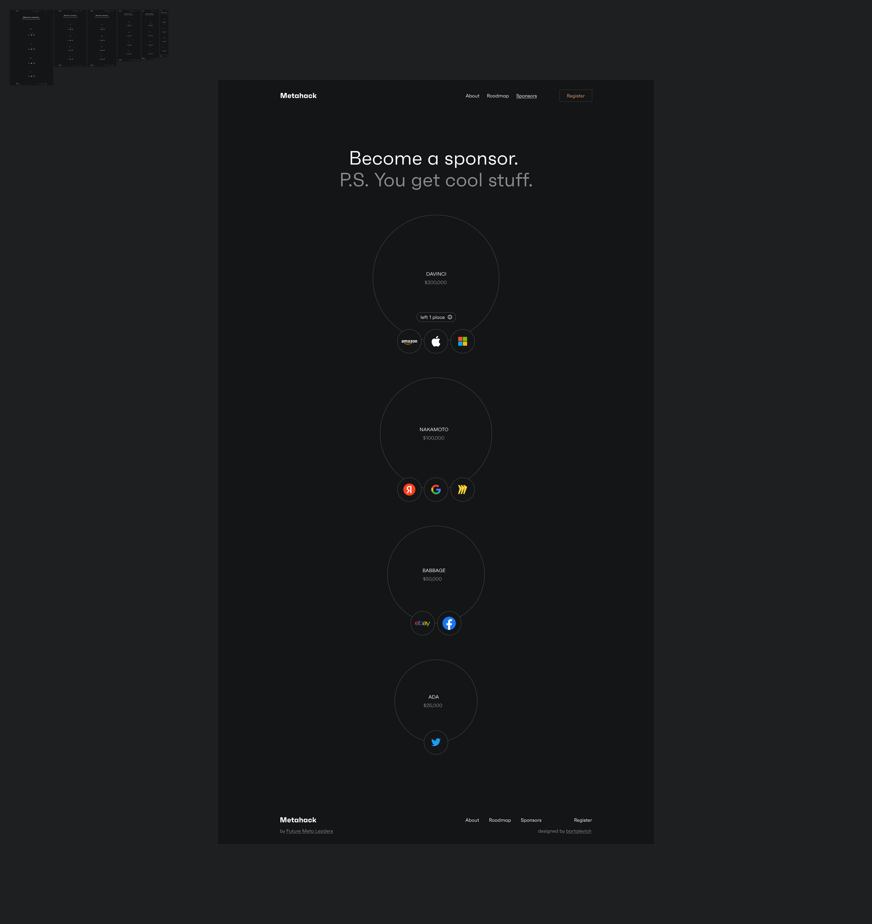 Metahack · Website — Изображение №7 — Интерфейсы на Dprofile