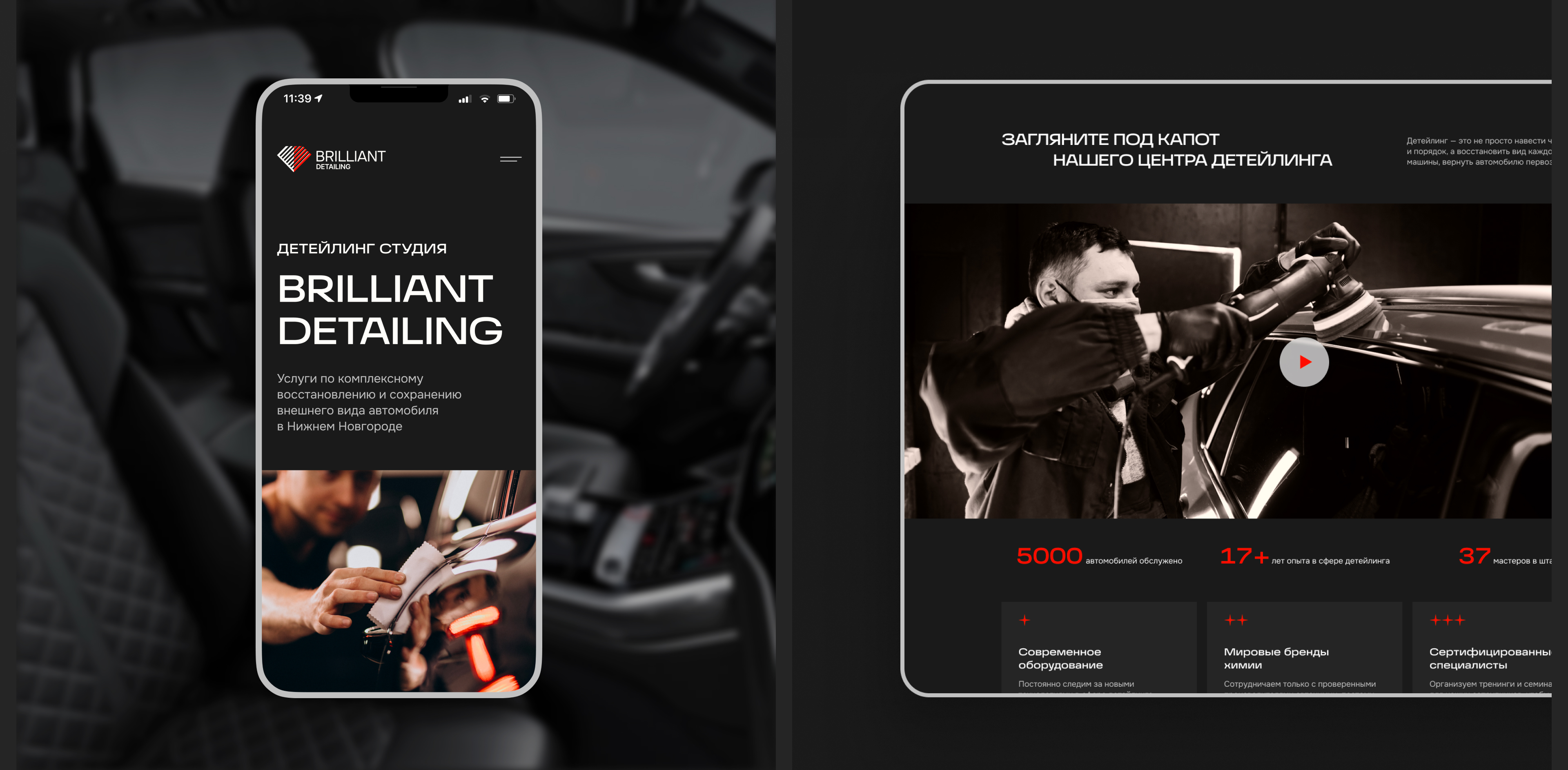 Landing page for detailing studio — Изображение №3 — Интерфейсы на Dprofile