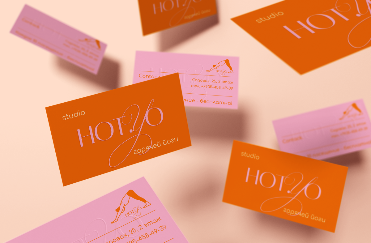 Business card для студии йоги — Изображение №3 — Брендинг, Графика на Dprofile