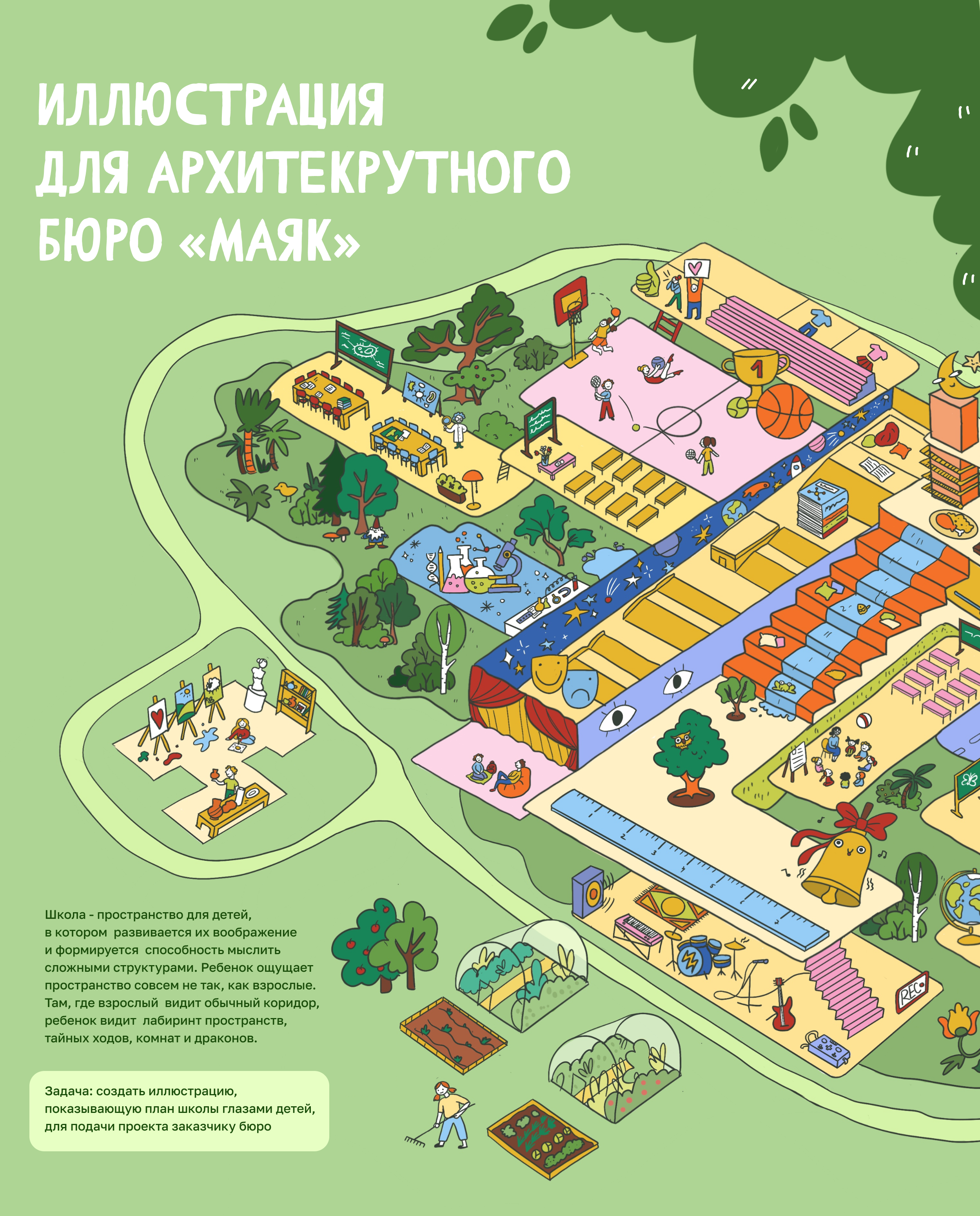 Иллюстрация для архитектурного бюро MAYAK — Изображение №1 — Иллюстрация, Графика на Dprofile